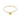 Bracelet en argent sterling 925 et perle blanche finition en or jaune 18k - Ramiya
