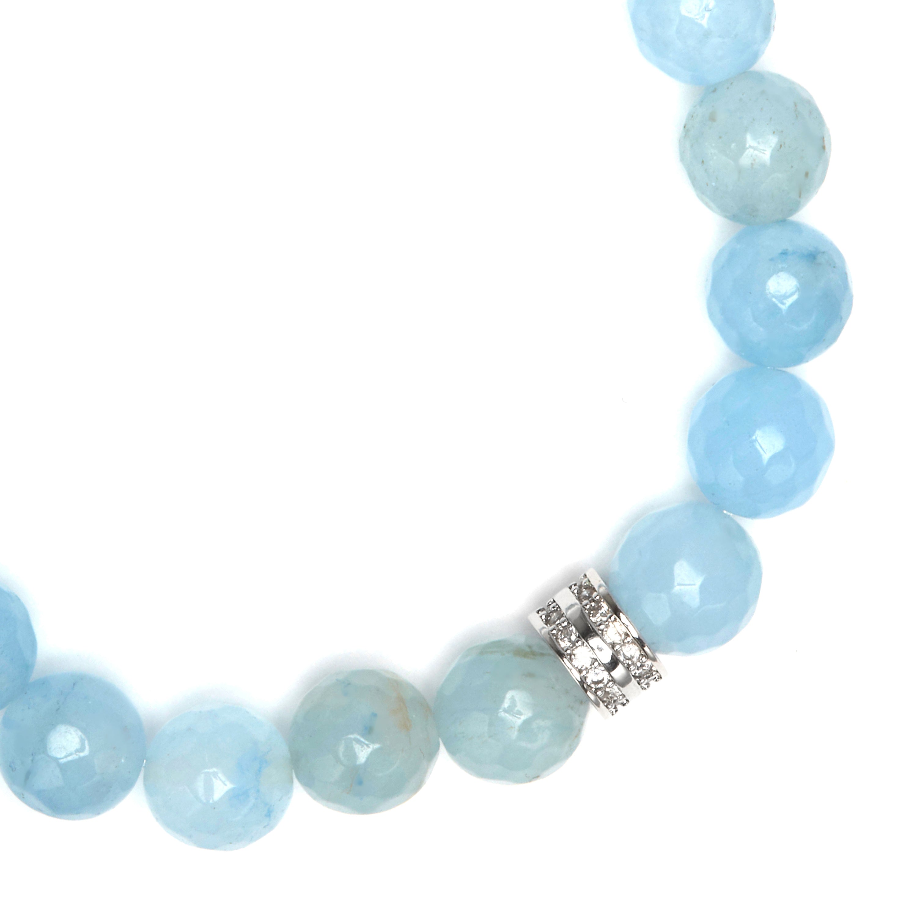 925 Sterling Silver Bracelet and Blue Jade finished in 18k Yellow Gold - Napha