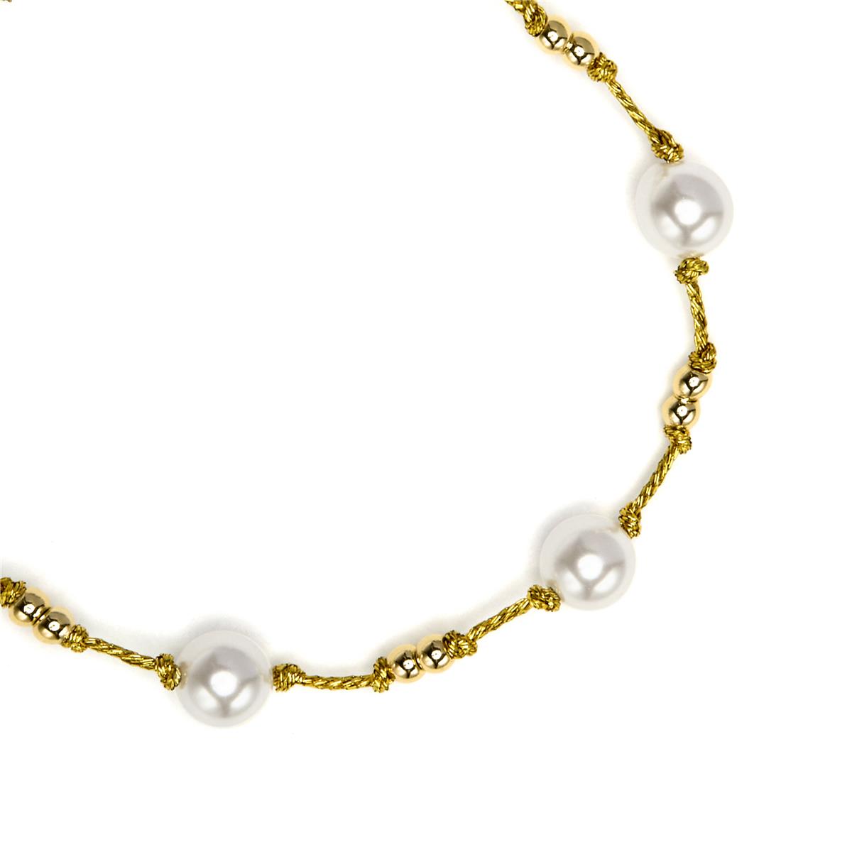 Bracelet en argent sterling 925 et zircon brillant finition or jaune 18 carats - Hilnio