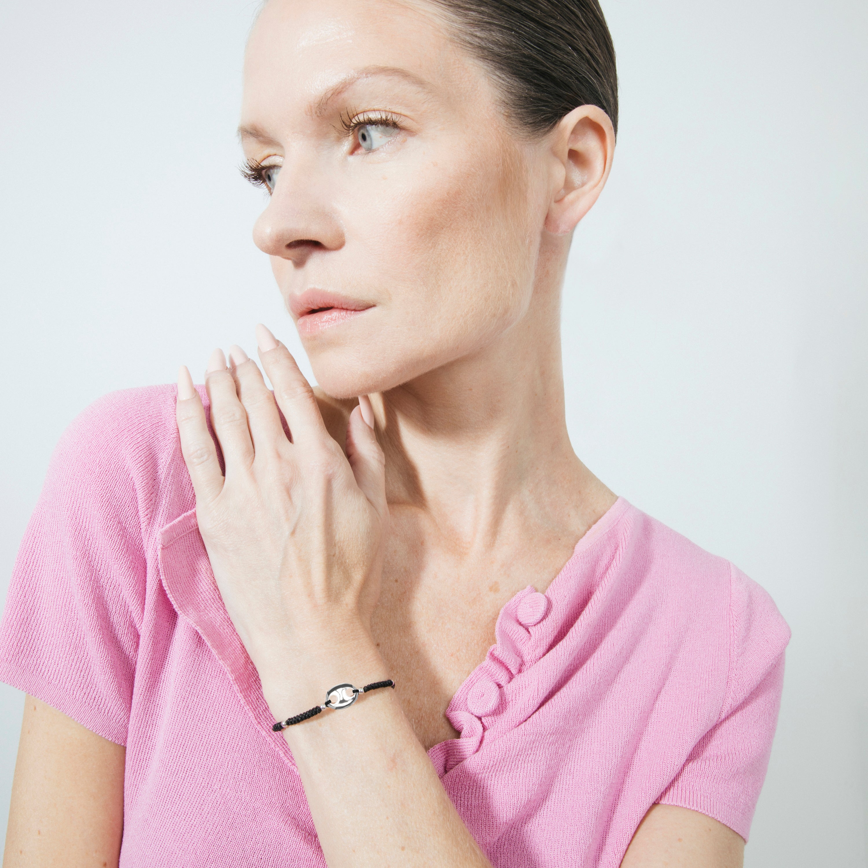 Pulsera de Plata de Ley 925 y Turmalina Multicolor acabado en rodio - Hanyio