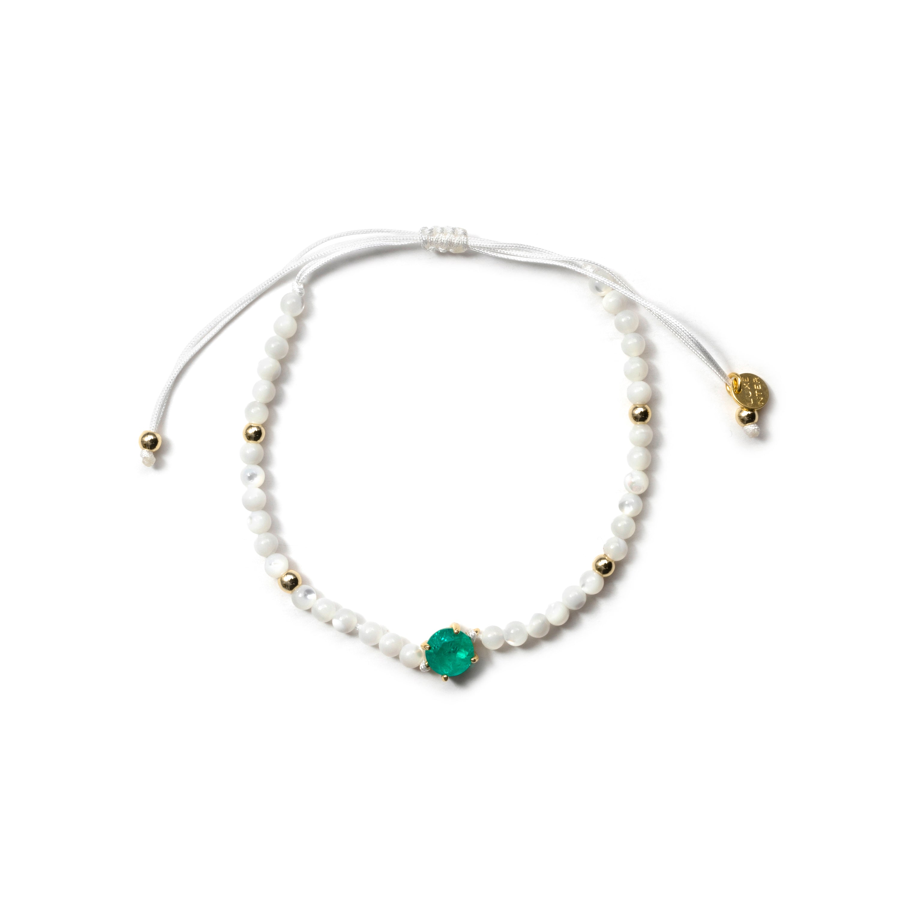 Bracciale in Quarzo Idrotermale Verde Paraiba con finitura in oro giallo 18k - Neori