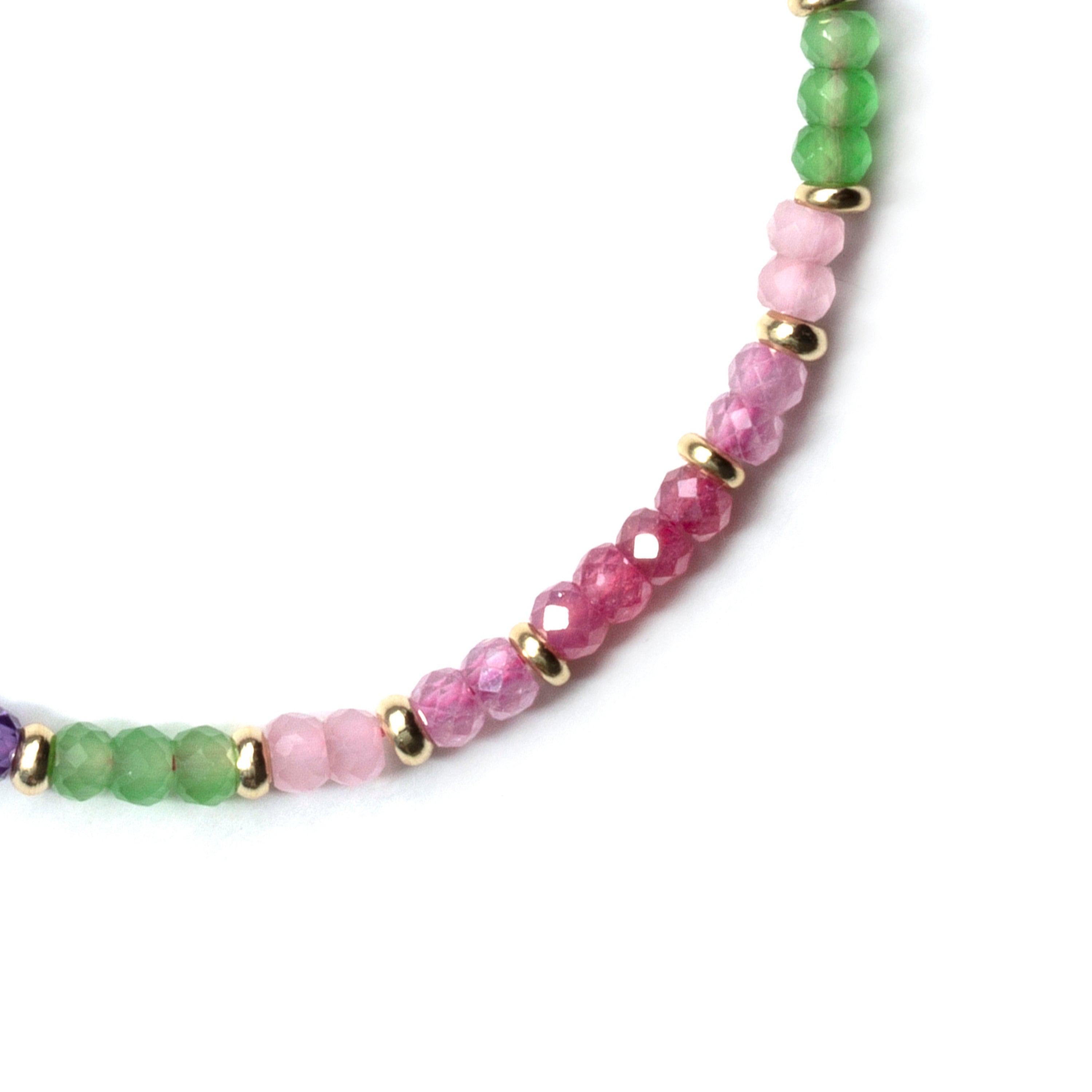 Pulsera de Plata de Ley 925 y Circonita Multicolor acabado en oro amarillo de 18k - Zograx