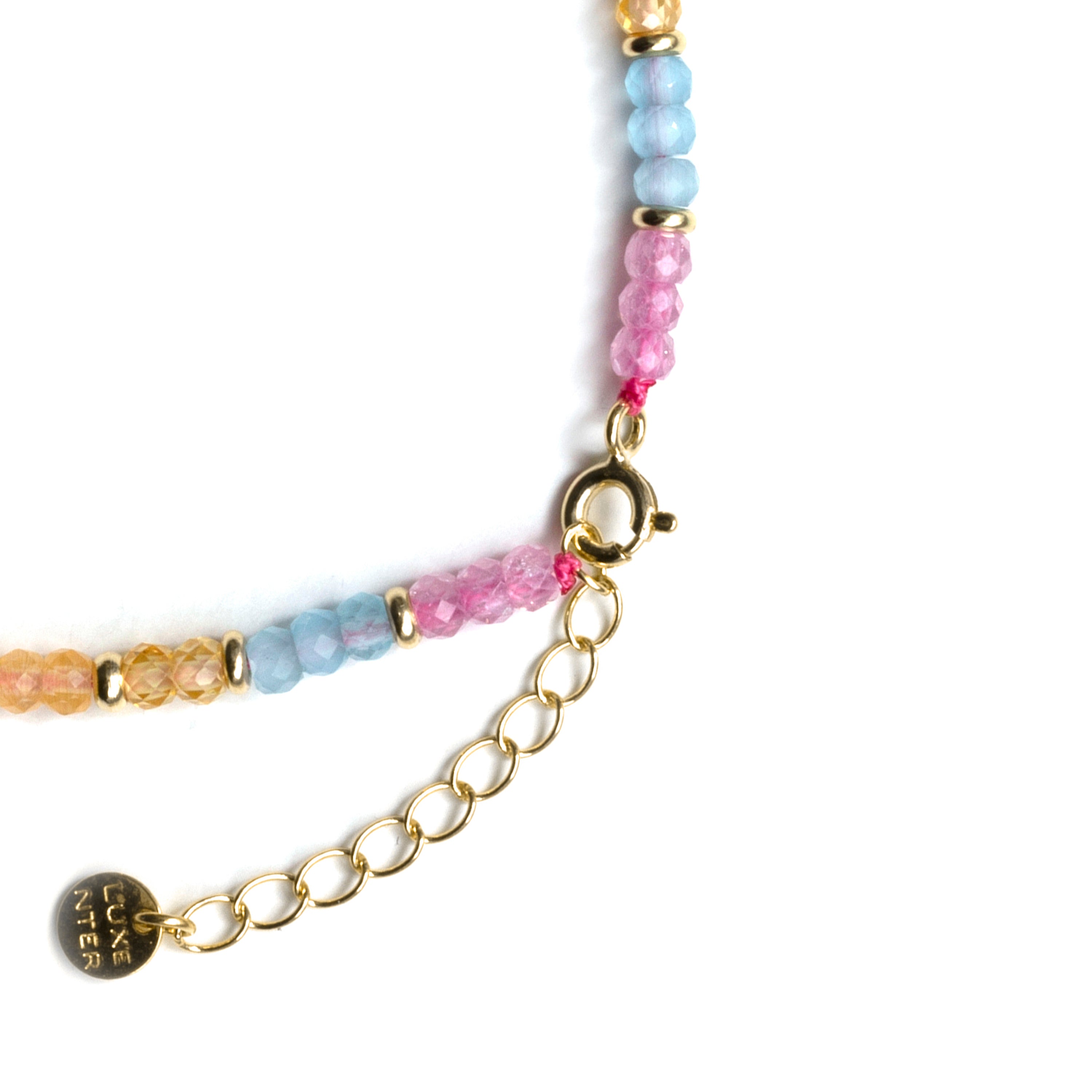 Pulsera de Plata de Ley 925 y Circonita Multicolor acabado en oro amarillo de 18k - Zograx