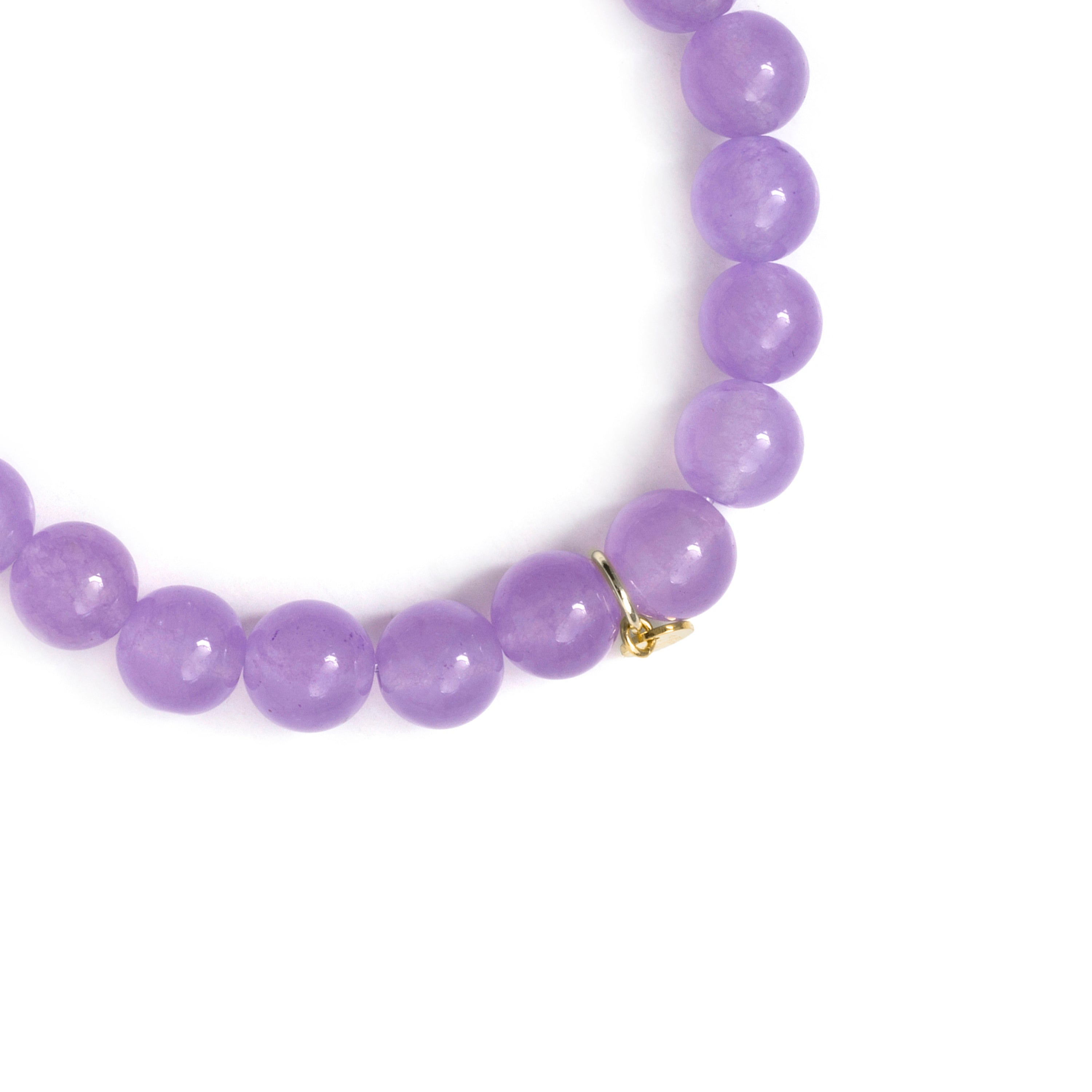 Armband aus 925er Sterlingsilber und klarem natürlichem Amethyst mit 18k Gelbgold-Finish - Teiga