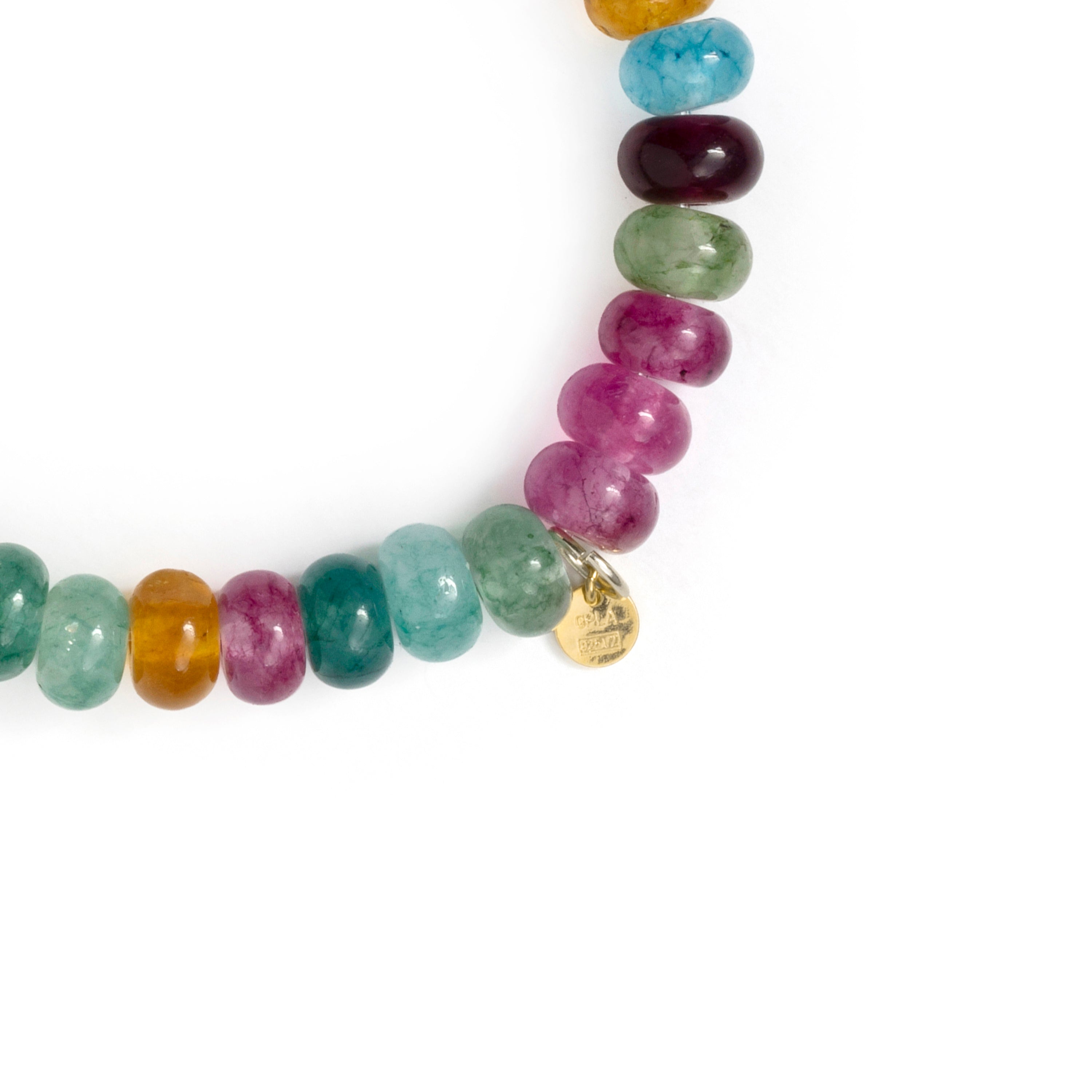 Bracciale in Argento 925 e Cristallo Multicolore con finitura in oro giallo 18k - Omke