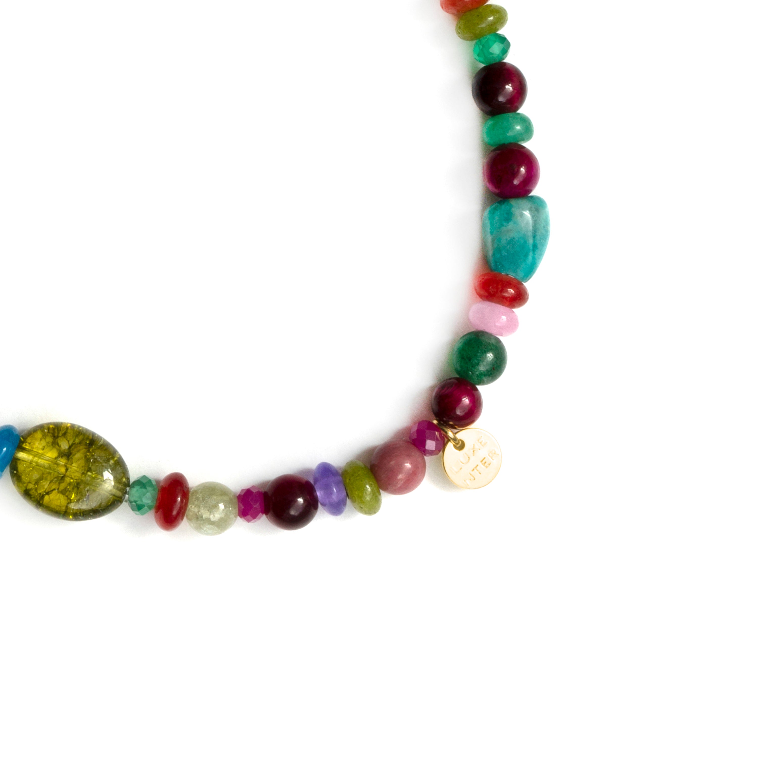 Bracelet en argent sterling 925 et cristal multicolore finition or jaune 18 carats - Nalmo