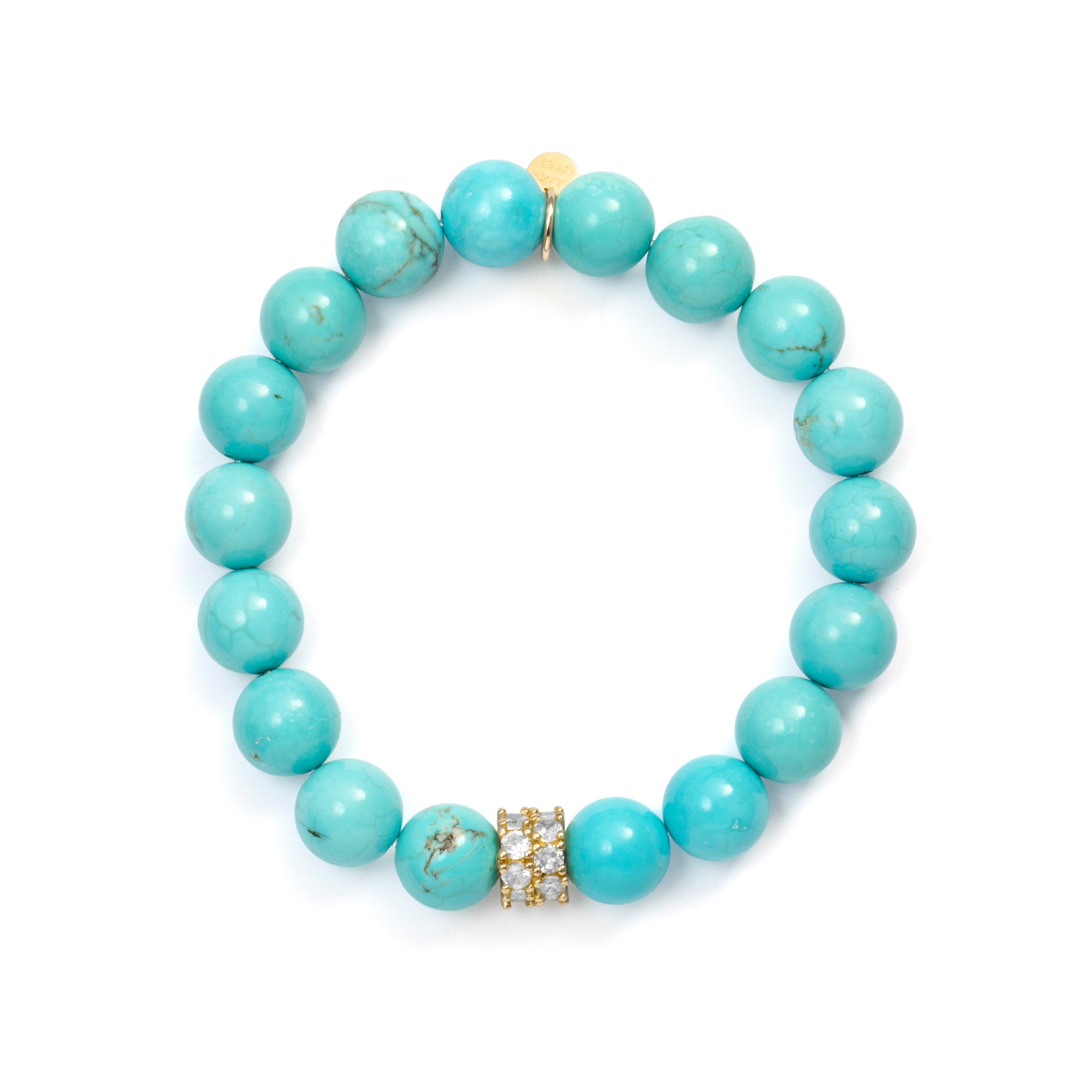 Bracelet turquoise finition or jaune 18k - Mistan