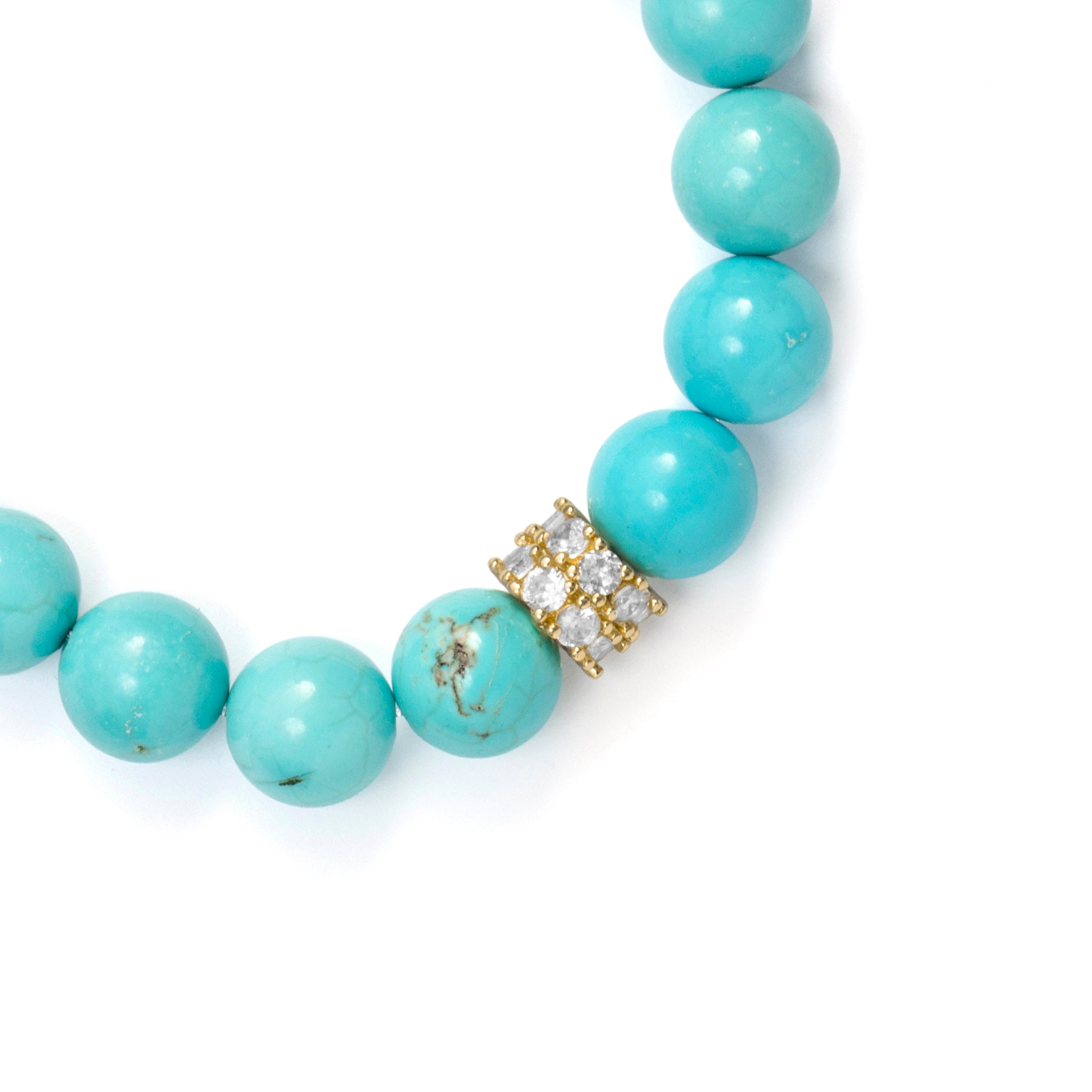 Bracelet turquoise finition or jaune 18k - Mistan