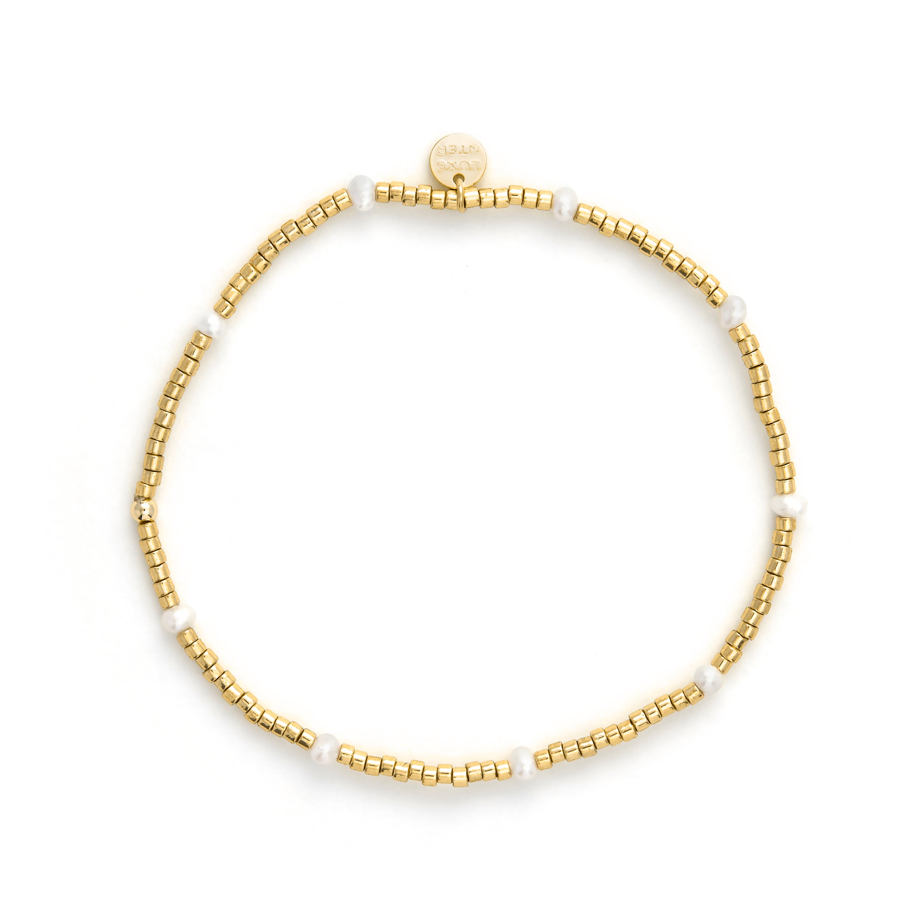 Sterling Silver 925 Bracelet with White Lacquer and 18k Yellow Gold Finish - Fahkia