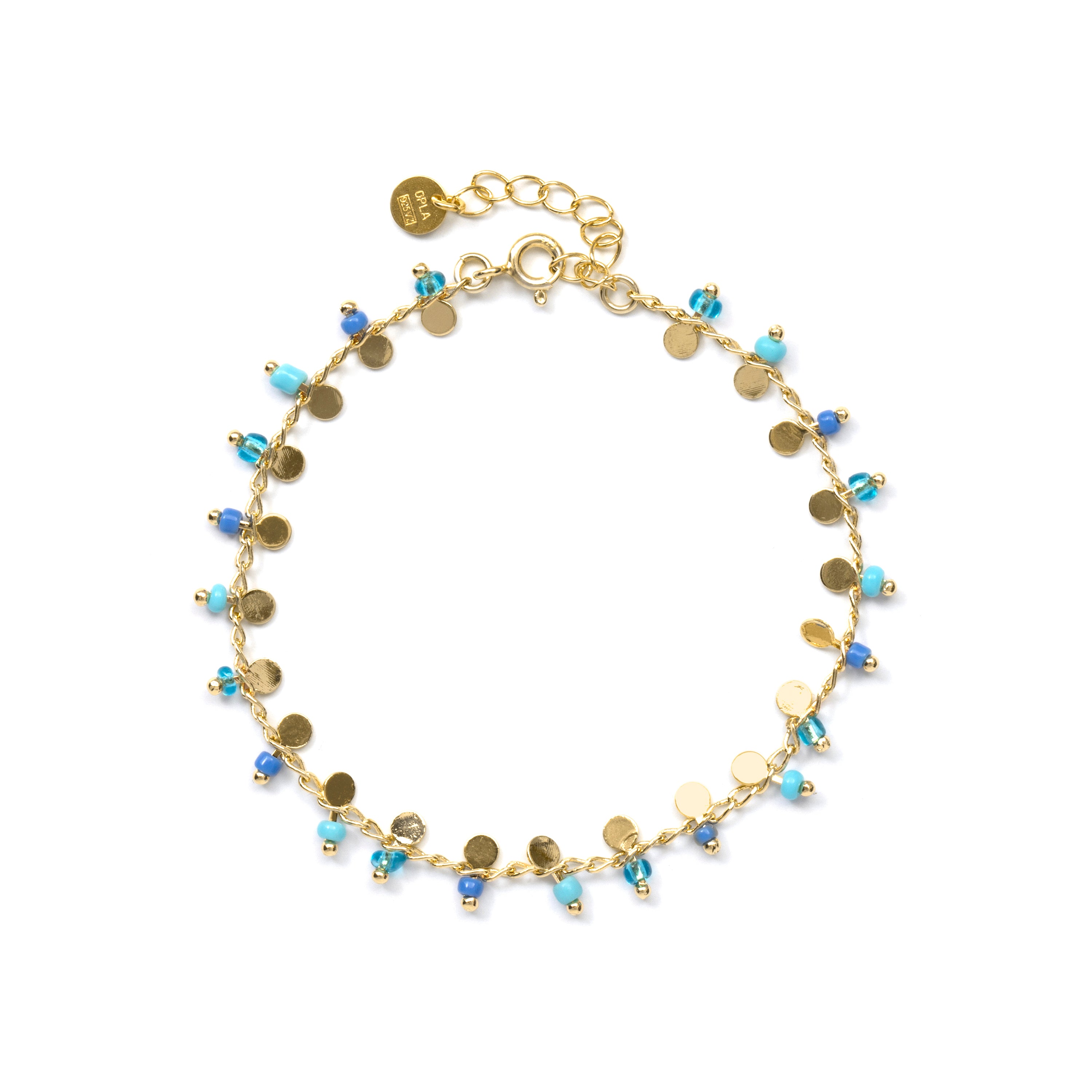Sterling Silver 925 Bracelet with Sparkling Zirconia, Finished in 18k Yellow Gold - Limaso