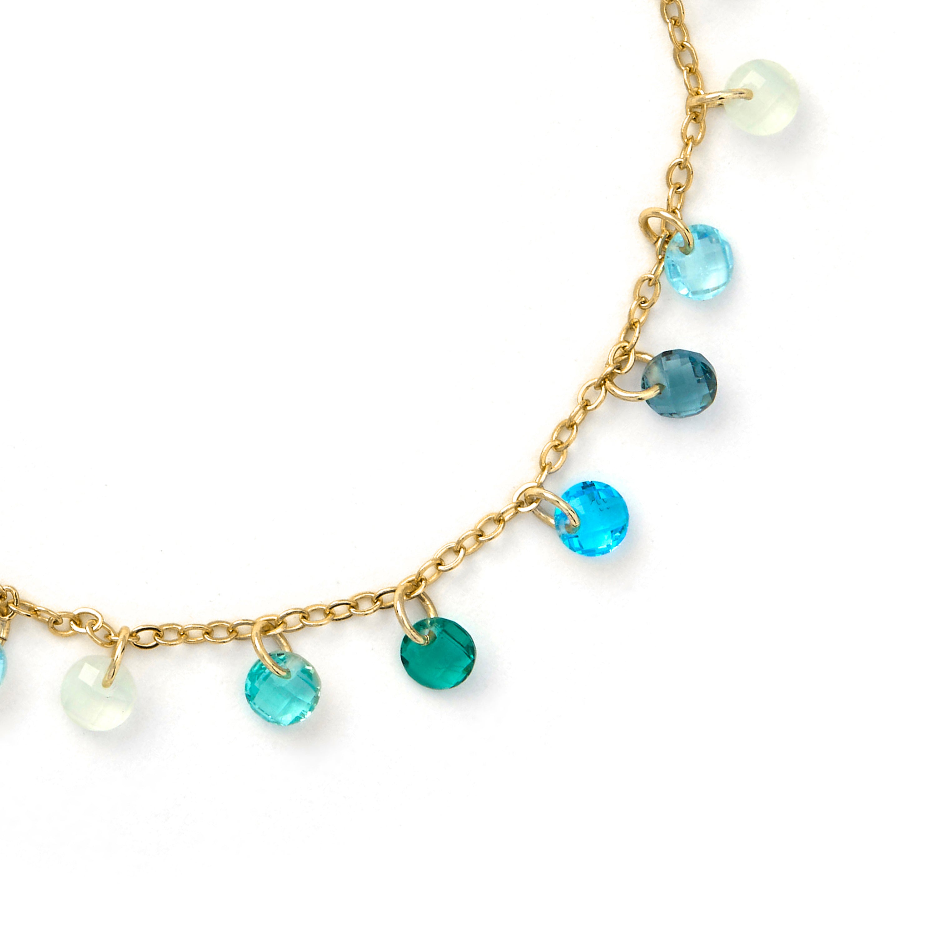 Bracciale in Argento 925 e Zirconia Multicolore con finitura in oro giallo 18k - Dorala
