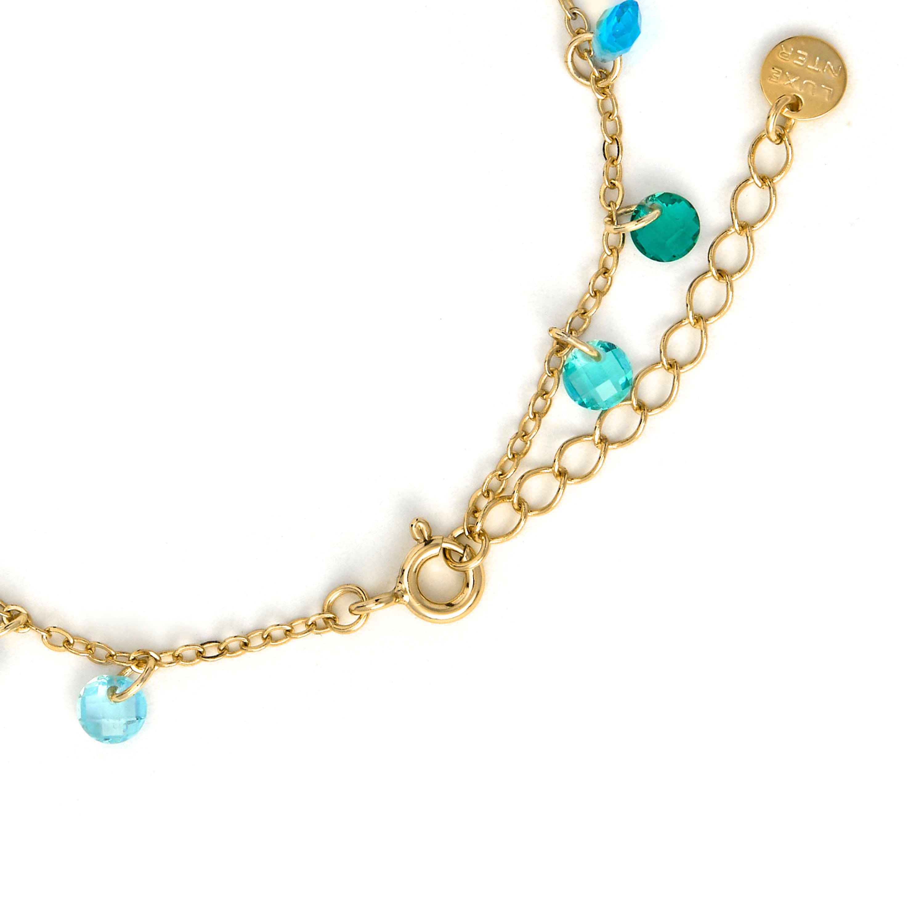 Bracciale in Argento 925 e Zirconia Multicolore con finitura in oro giallo 18k - Dorala