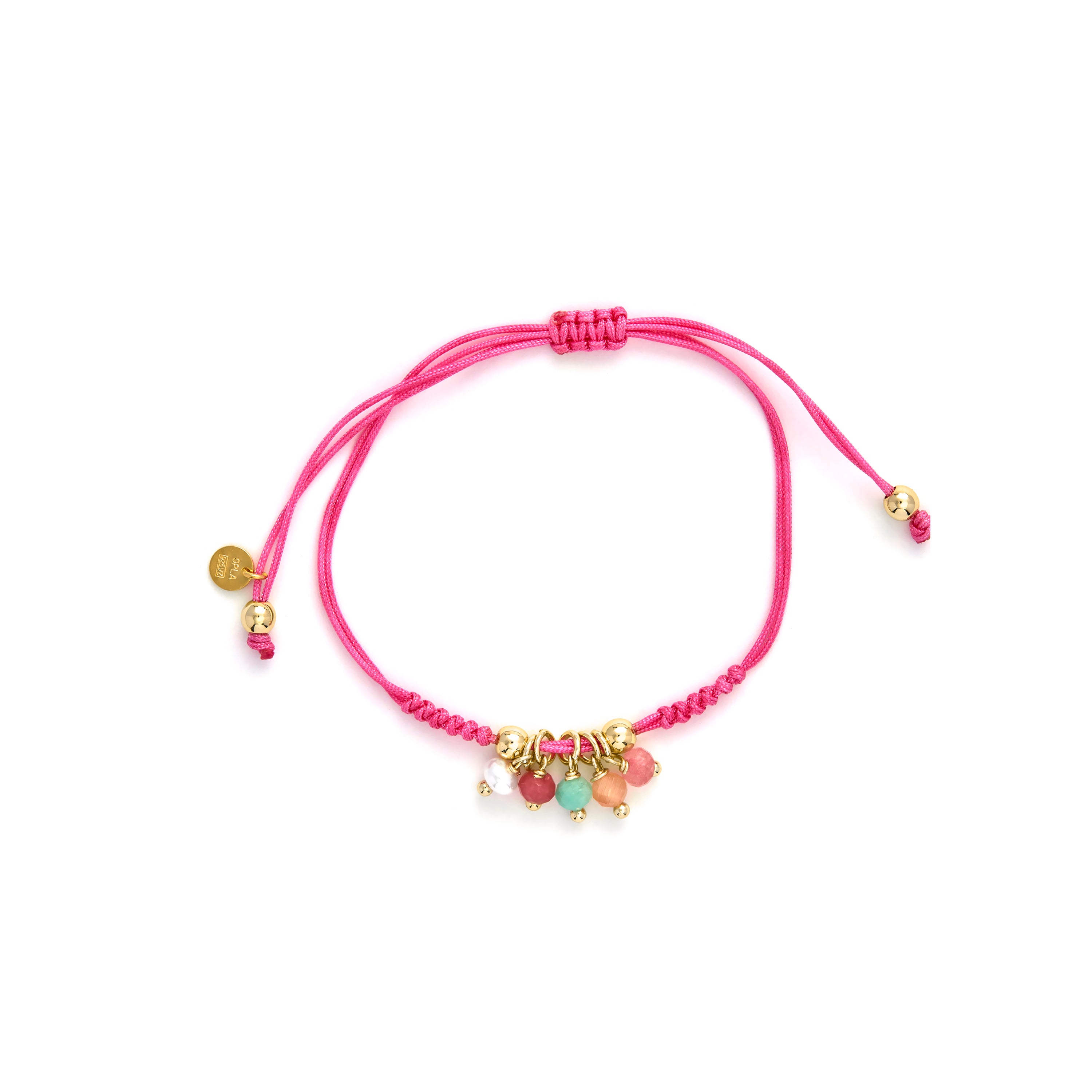 Pulsera de Plata de Ley 925 y Circonita Multicolor acabado en oro amarillo de 18k - Ruzin