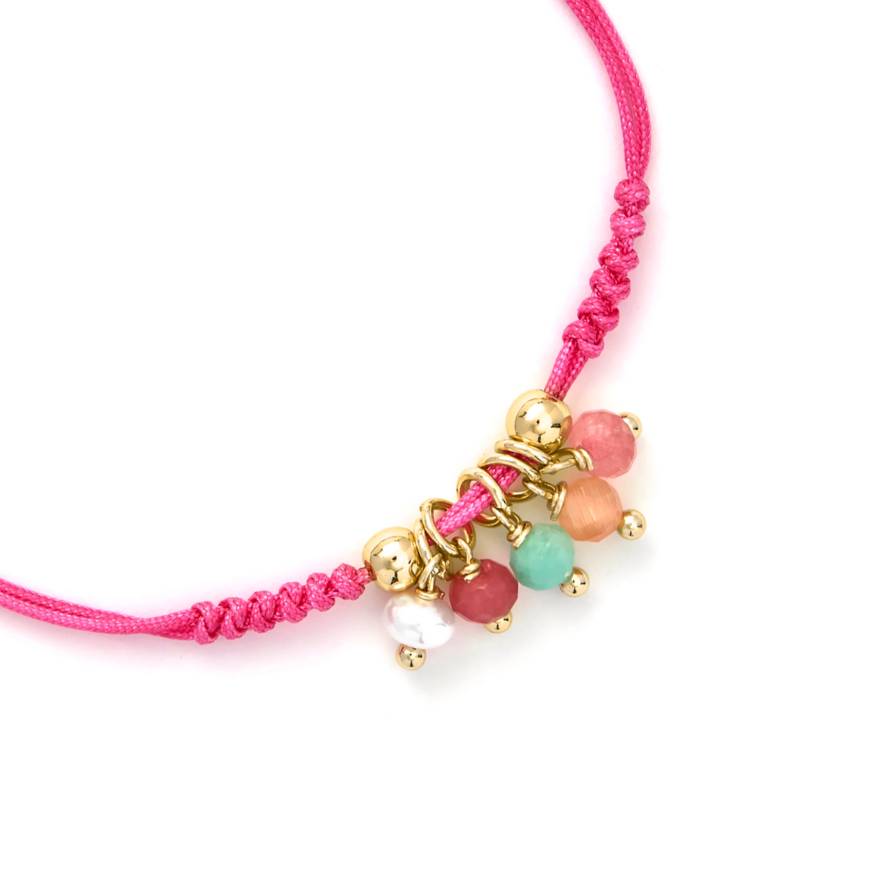 Bracciale in Argento 925 e Zirconia Multicolore con finitura in oro giallo 18k - Ruzin