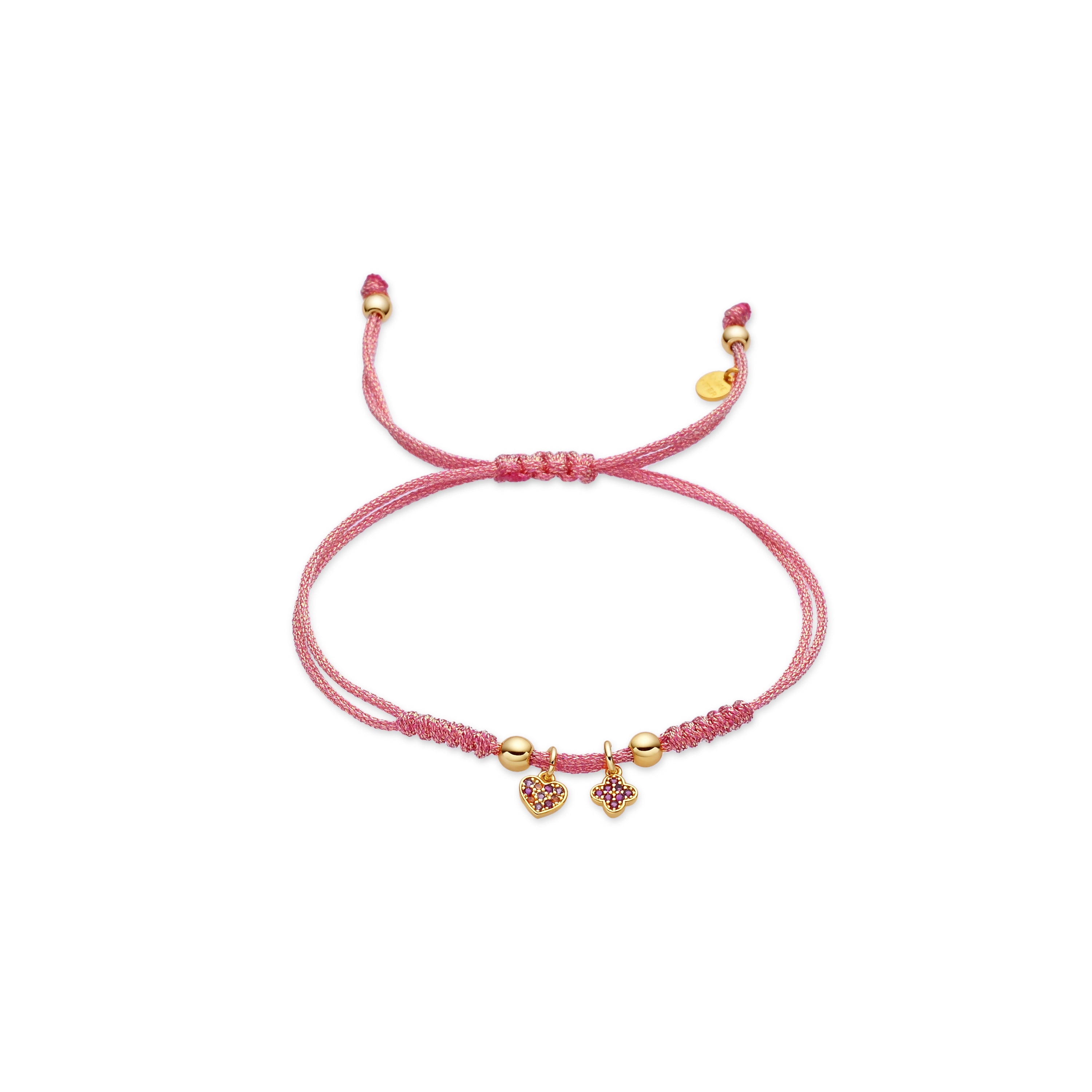 Armband aus 925er Sterlingsilber mit mehrfarbigen Zirkonsteinen, vergoldet mit 18 Karat Gelbgold - Biaja