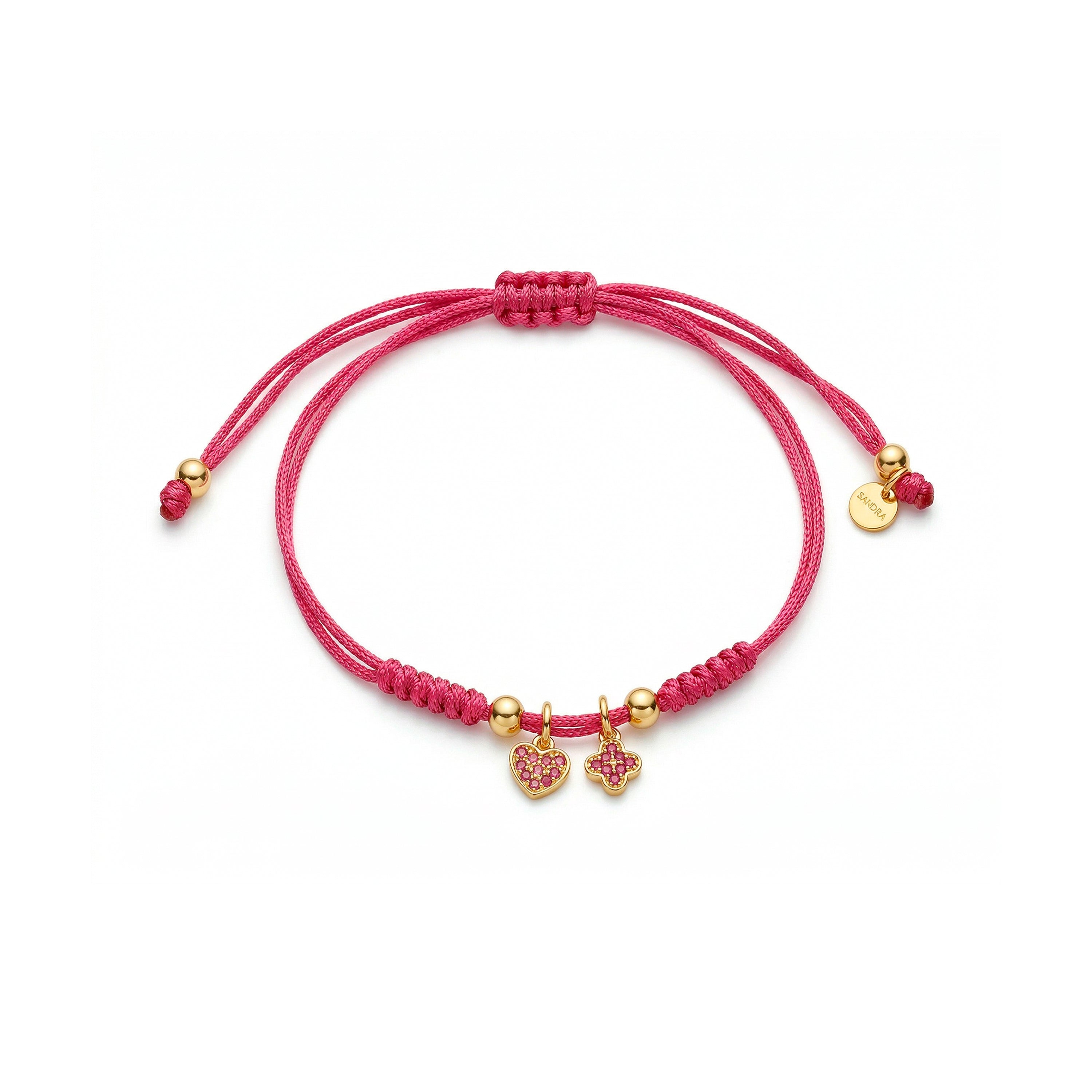 Armband aus 925er Sterlingsilber mit mehrfarbigen Zirkonsteinen, vergoldet mit 18 Karat Gelbgold - Biaja
