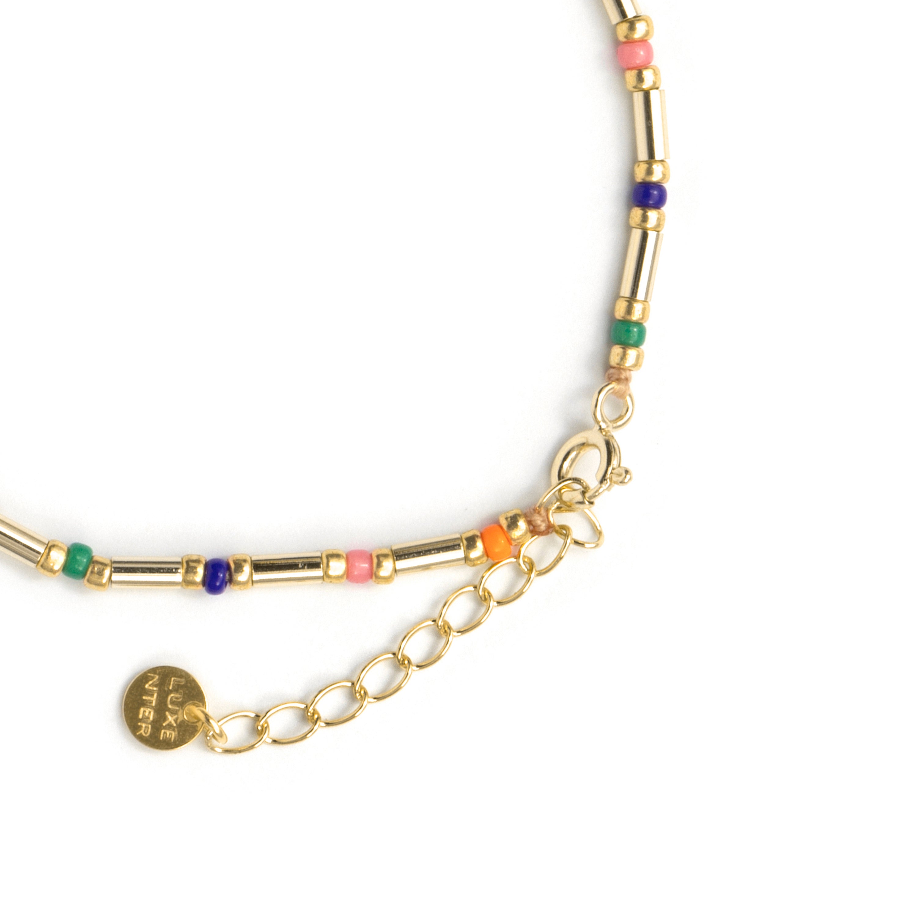 Bracelet en argent sterling 925 et cristal multicolore avec finition en or jaune 18 carats - Sharawi