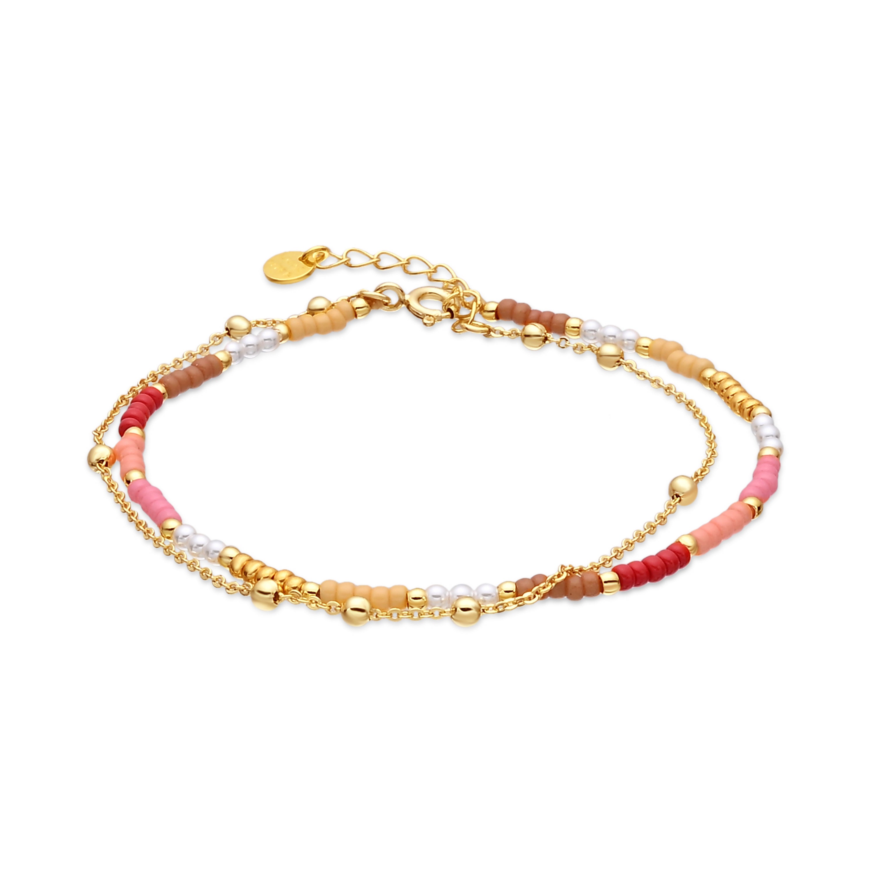 Bracelet en argent sterling 925 et cristal multicolore finition en or jaune 18 carats - Oru