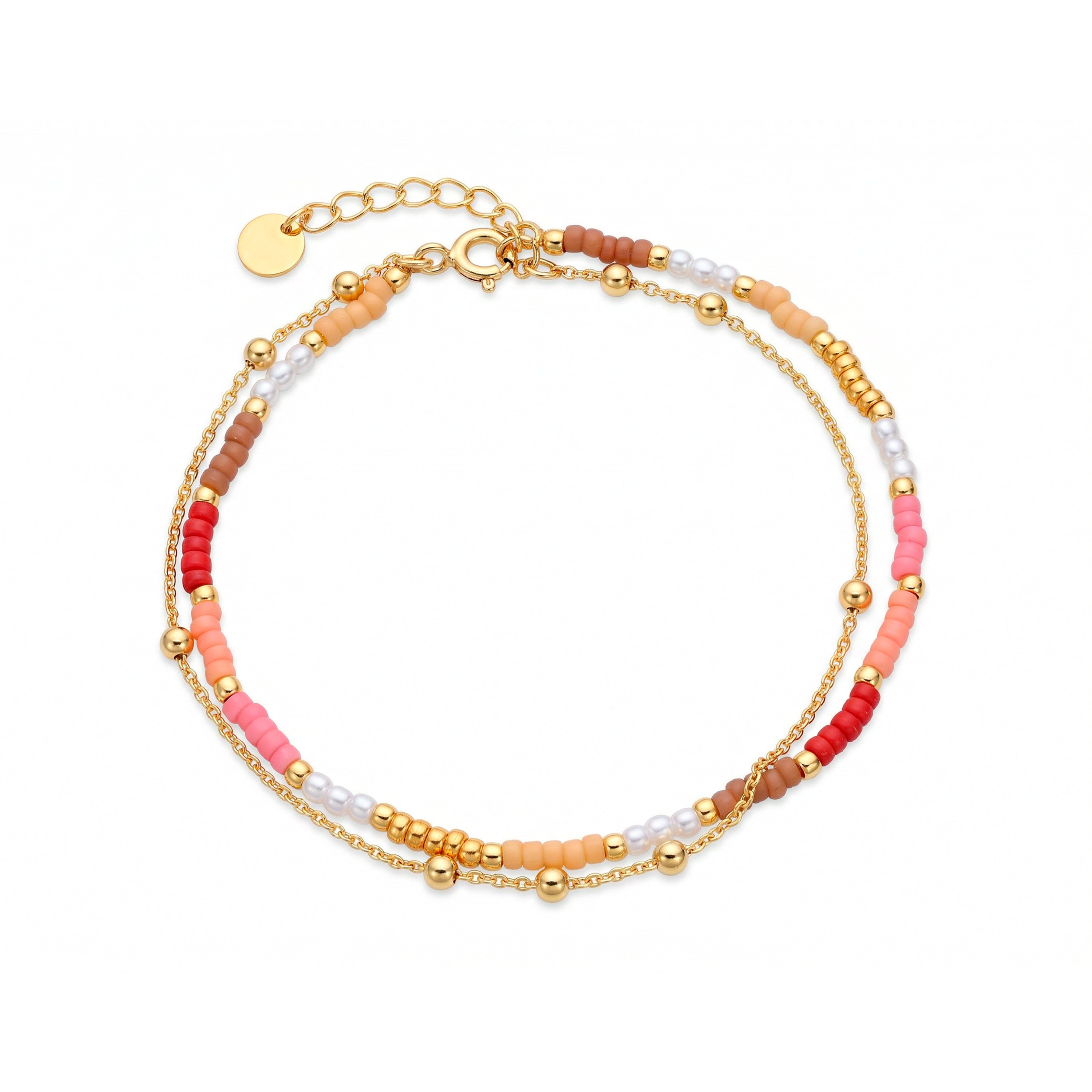 Bracelet en argent sterling 925 et cristal multicolore finition en or jaune 18 carats - Oru
