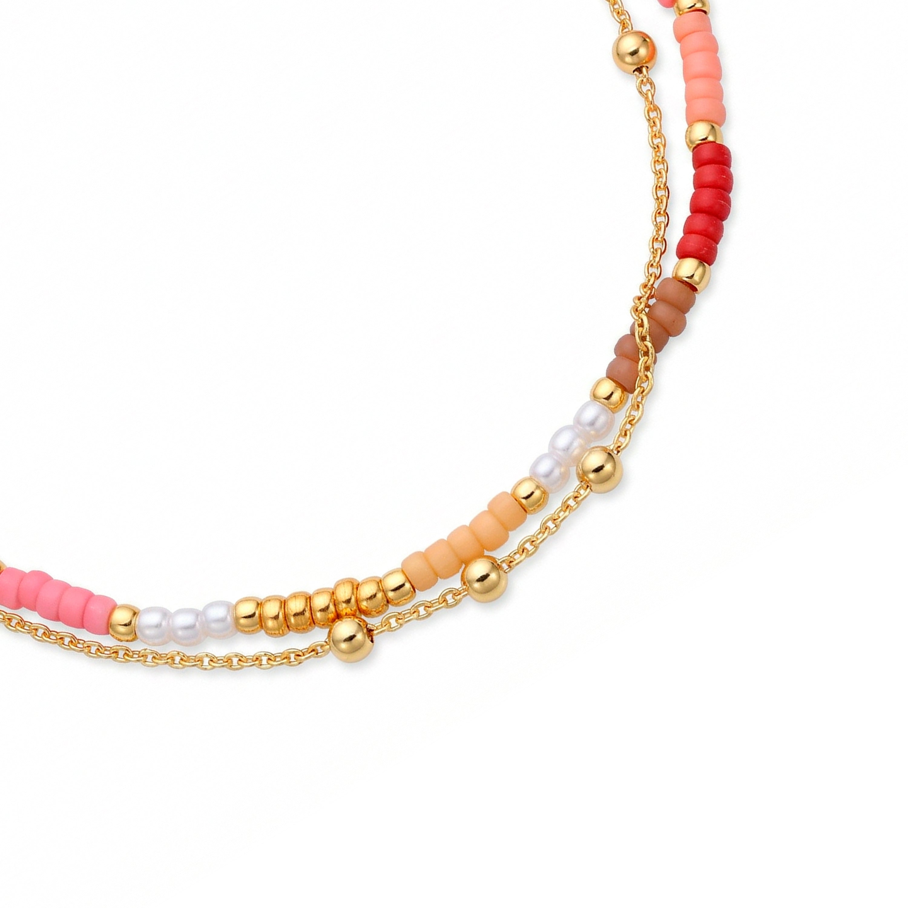 Pulseira de Prata de Lei 925 e Cristal Multicolor com acabamento em ouro amarelo de 18k - Oru
