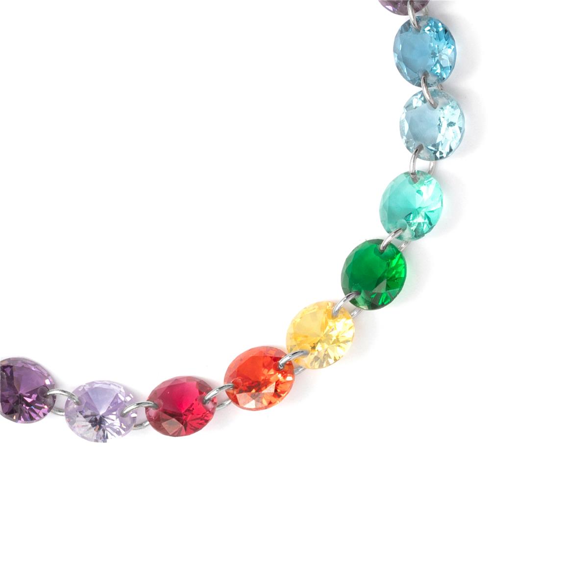 925er Sterlingsilber-Armband mit multicolor Hydrothermalquarz, rhodiniert - Rasyes