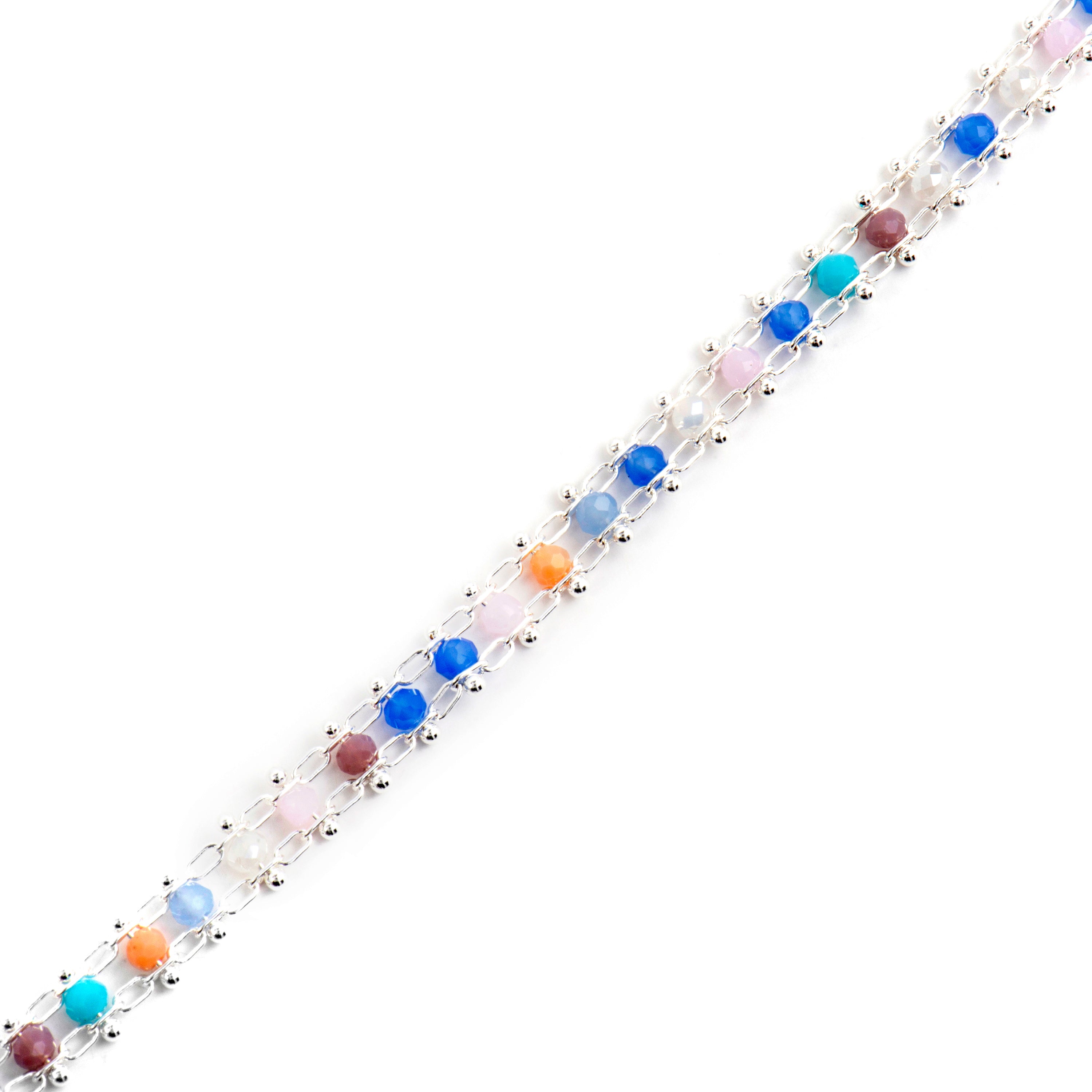 Bracciale in Argento Sterling 925 e Cristallo Multicolore finitura rodio - Yub