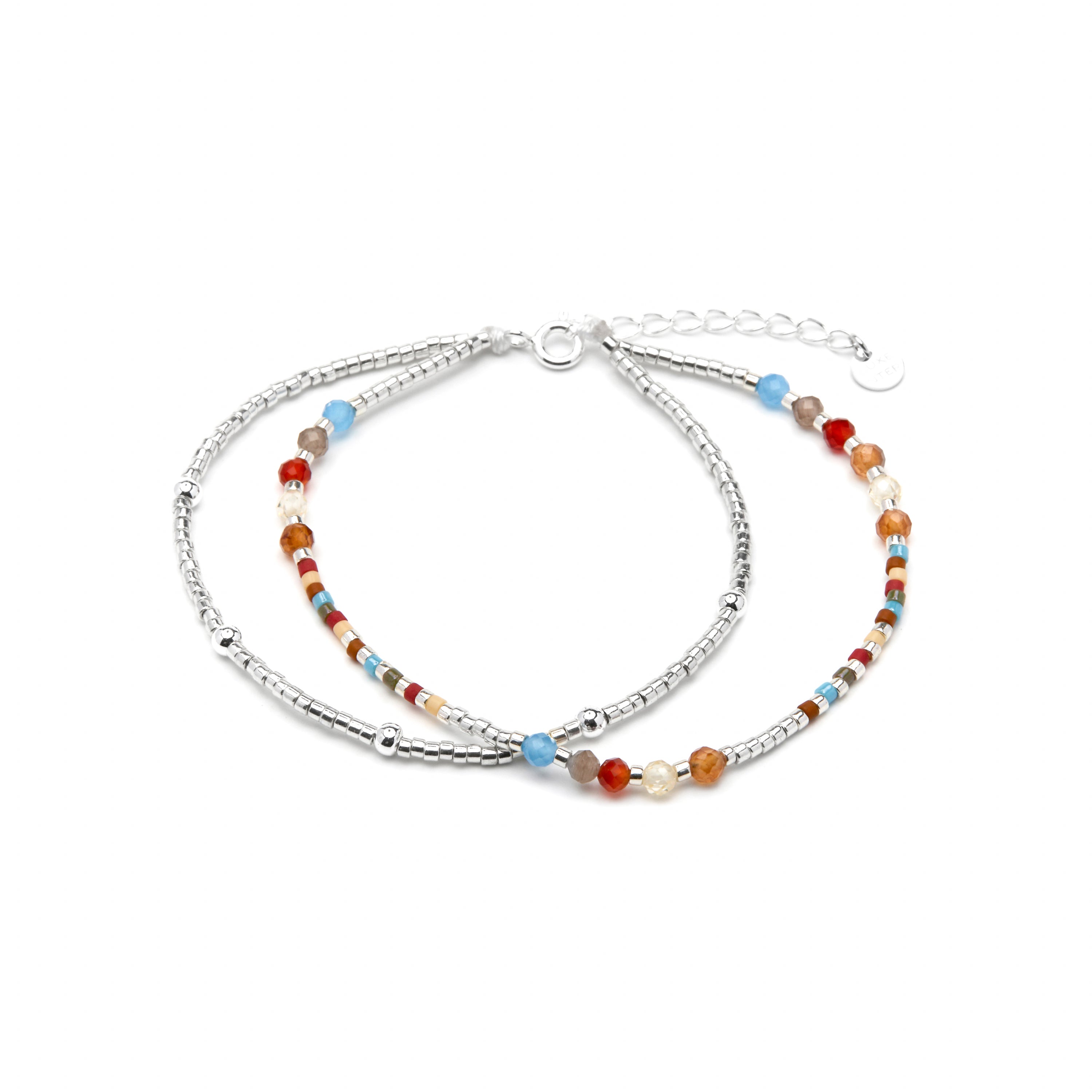 Bracciale in Argento Sterling 925 e Cristallo Granato finitura rodio - Lareth