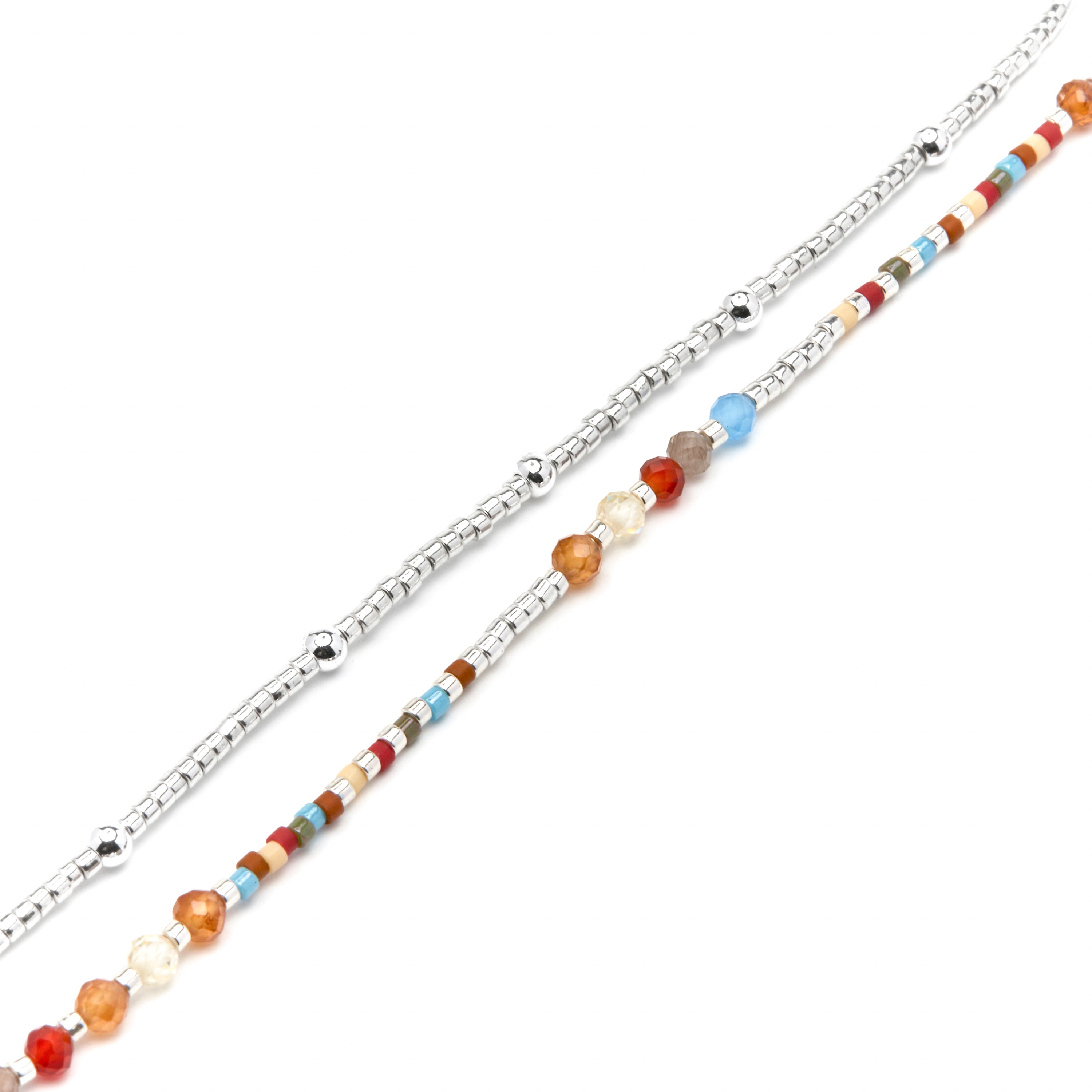 Bracciale in Argento Sterling 925 e Cristallo Granato finitura rodio - Lareth