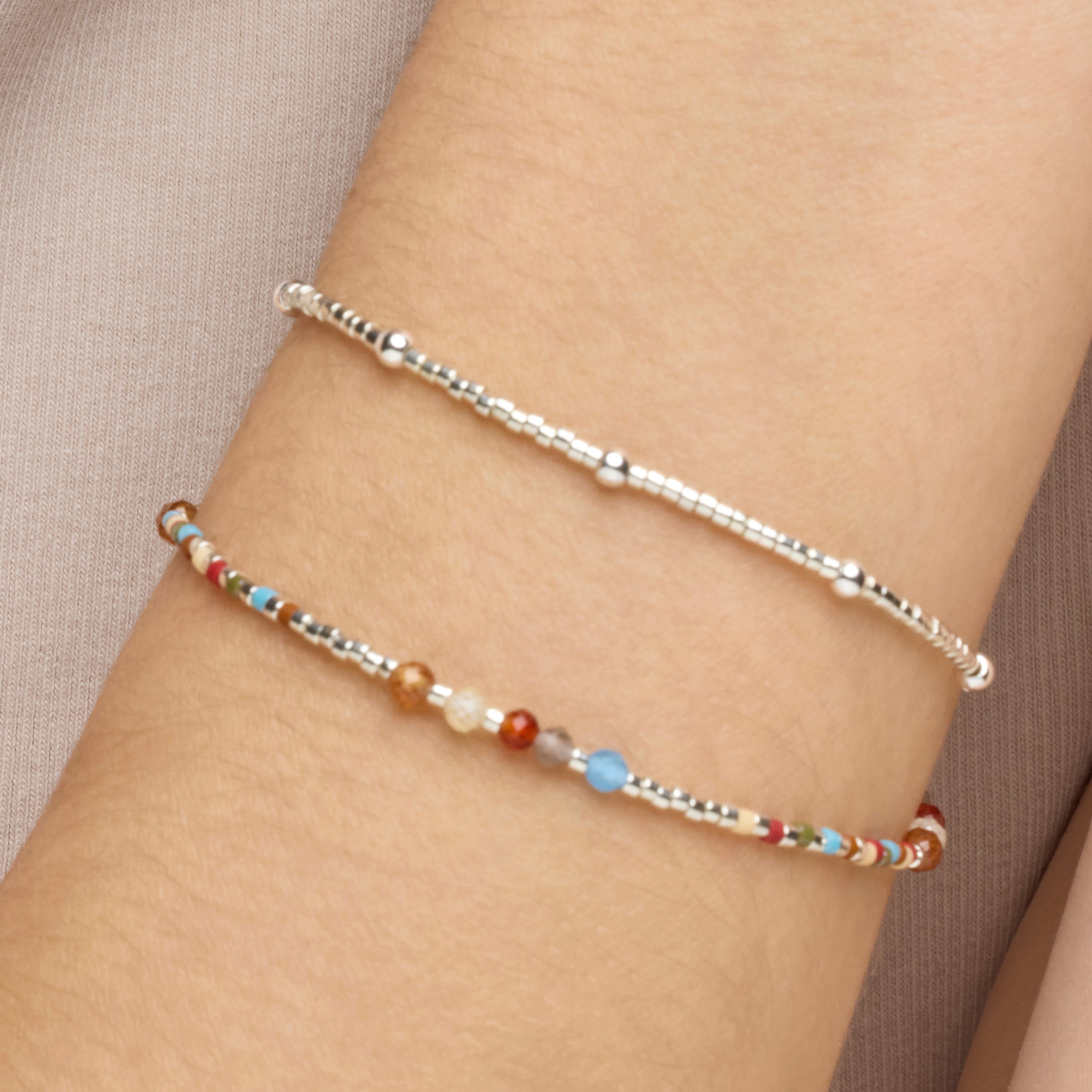 Bracciale in Argento Sterling 925 e Cristallo Granato finitura rodio - Lareth