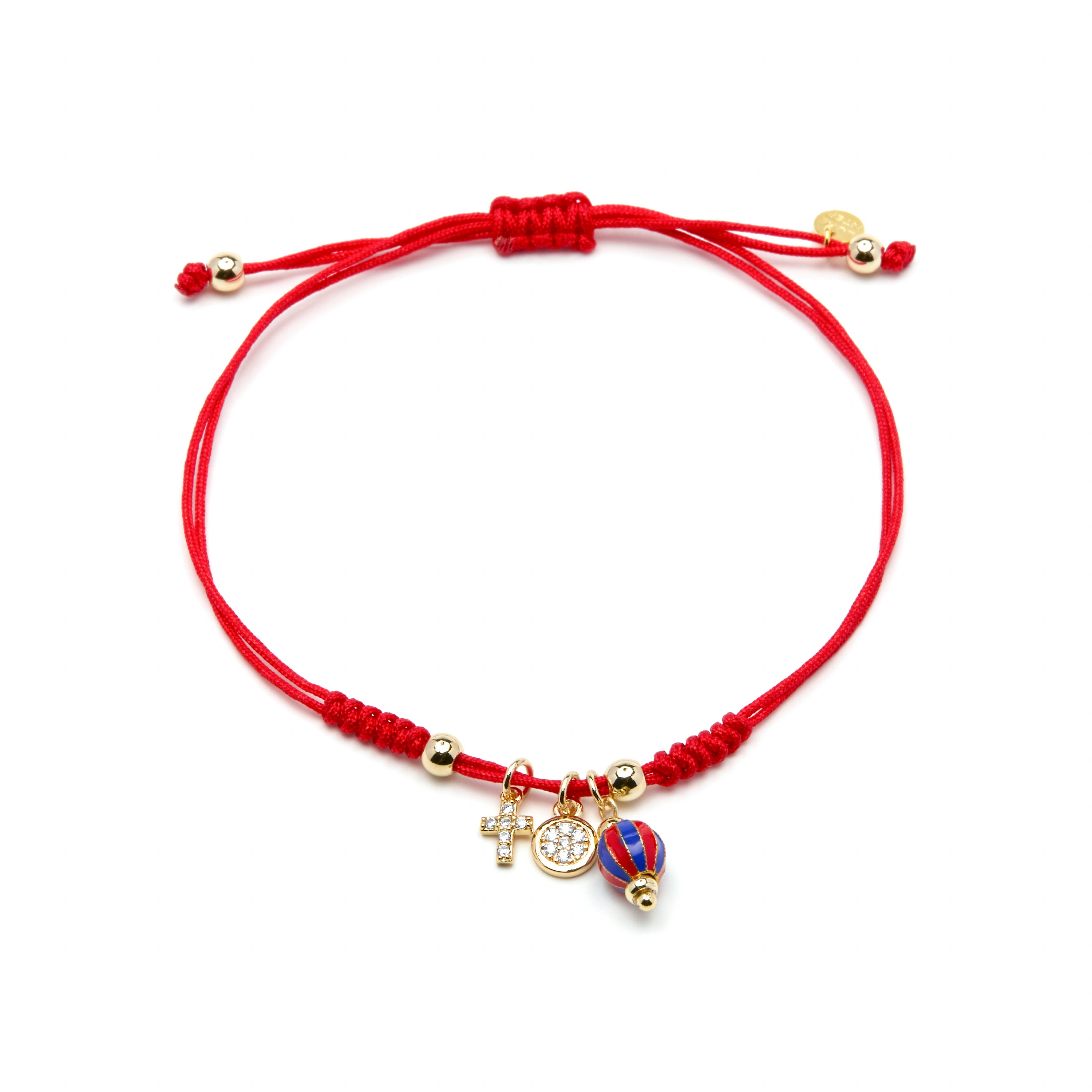 Bracciale in Argento Sterling 925 e Laccato Rosso finitura oro giallo 18k - Towi