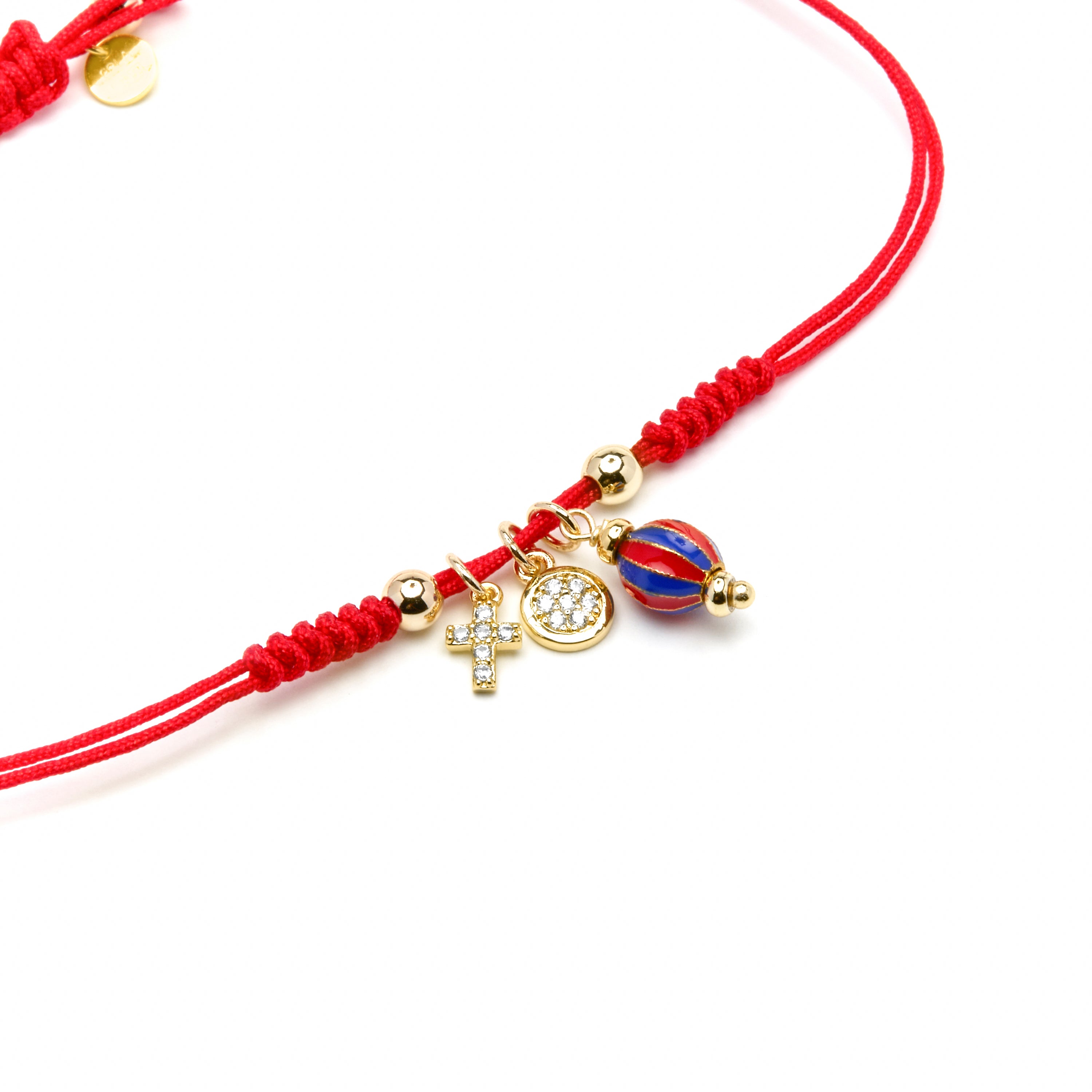 Bracciale in Argento Sterling 925 e Laccato Rosso finitura oro giallo 18k - Towi