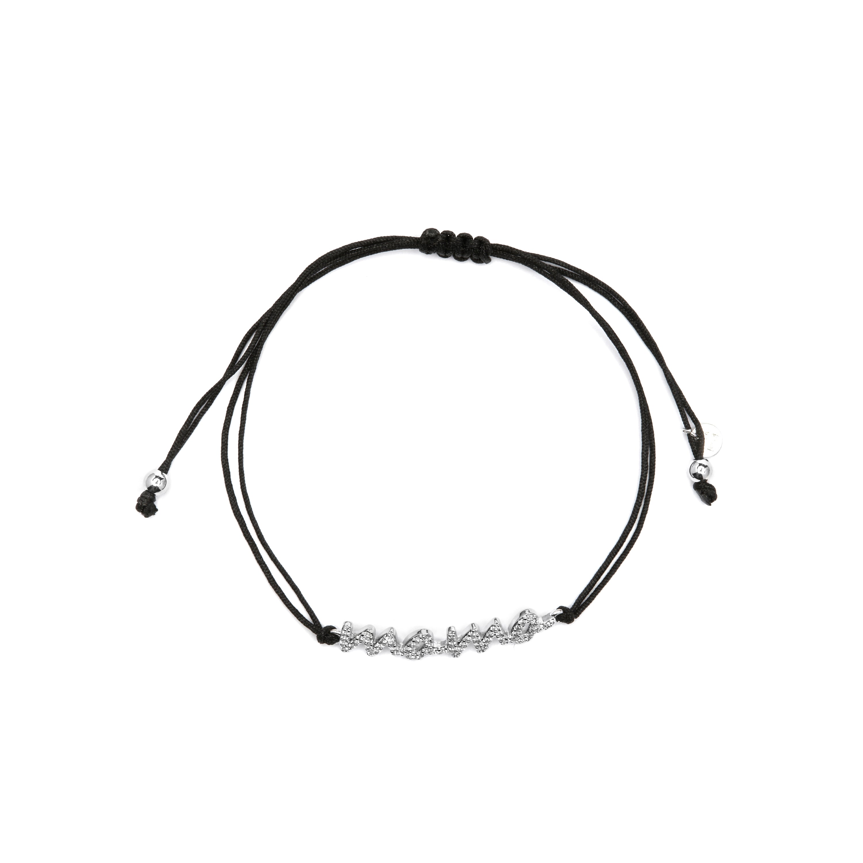 925 Sterling Silver Bracelet with Brilliant Zirconia Rhodium Finish - Mom