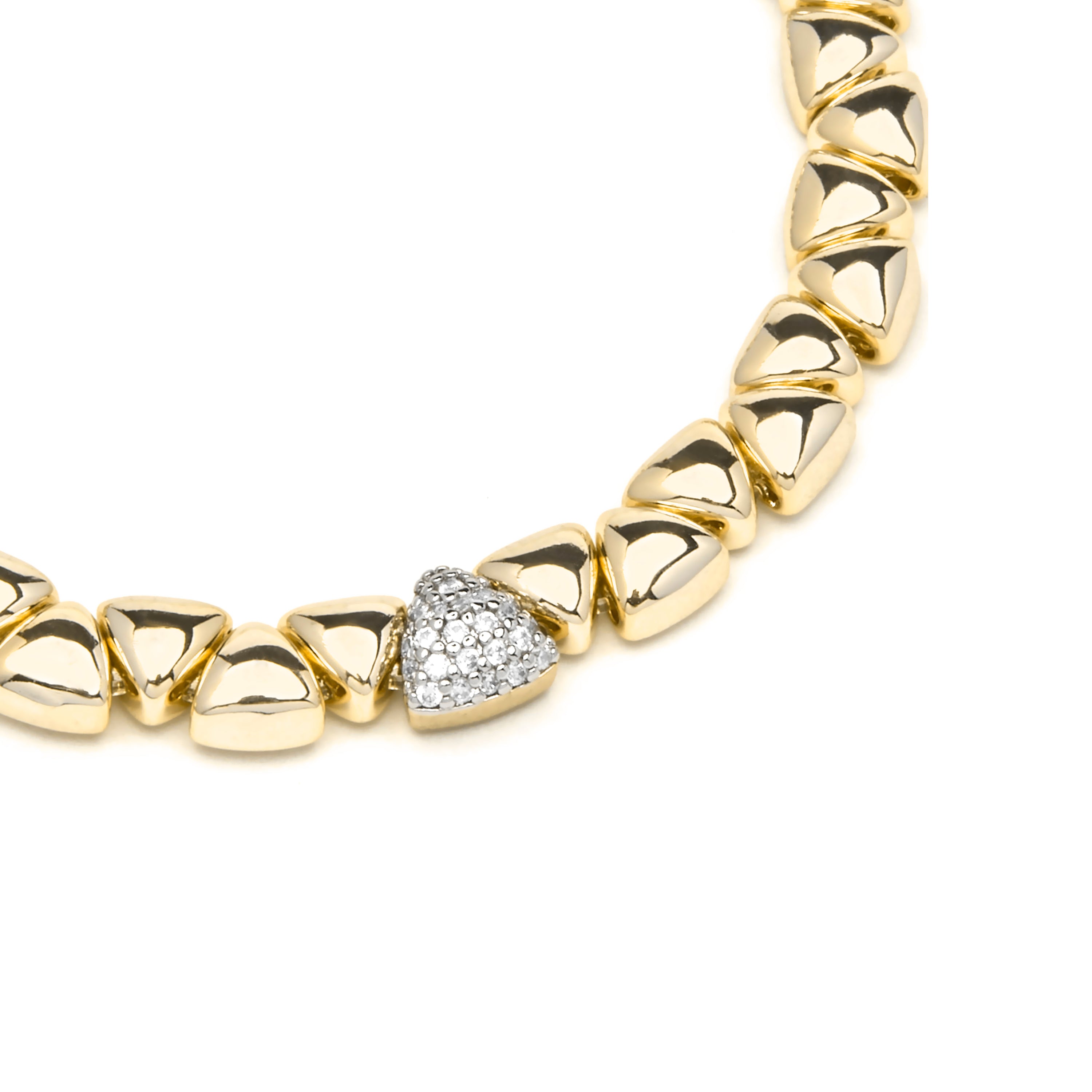 Pulsera de Plata de Ley 925 y Circonita Brillante acabado oro amarillo de 18k - Gaskel