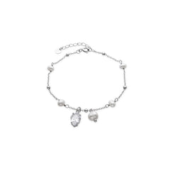 Pulsera de Plata de Ley 925 y Circonita Brillante acabado rodio - Lebao