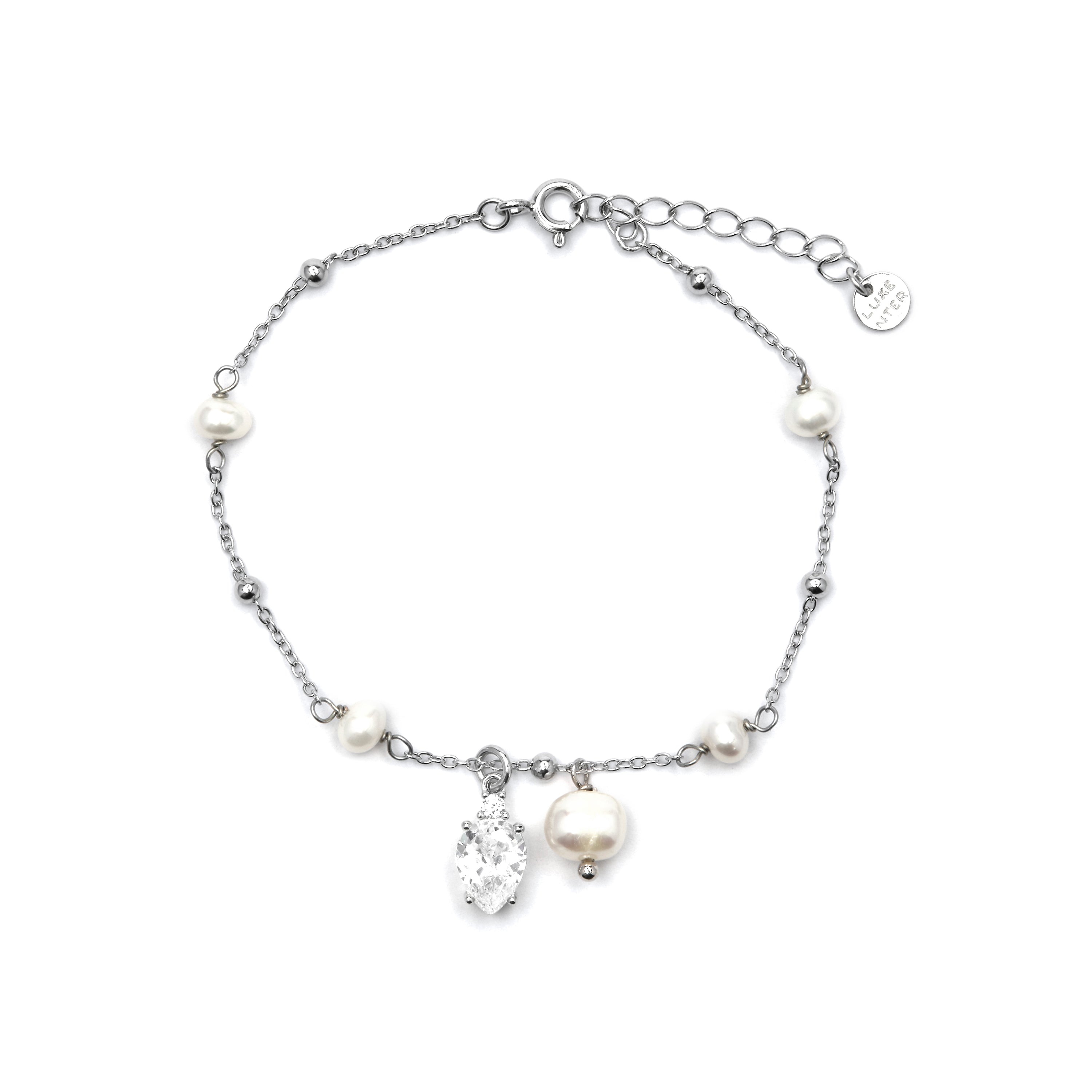 Bracciale in Argento Sterling 925 e Zirconia Brillante con finitura rodiata - Lebao