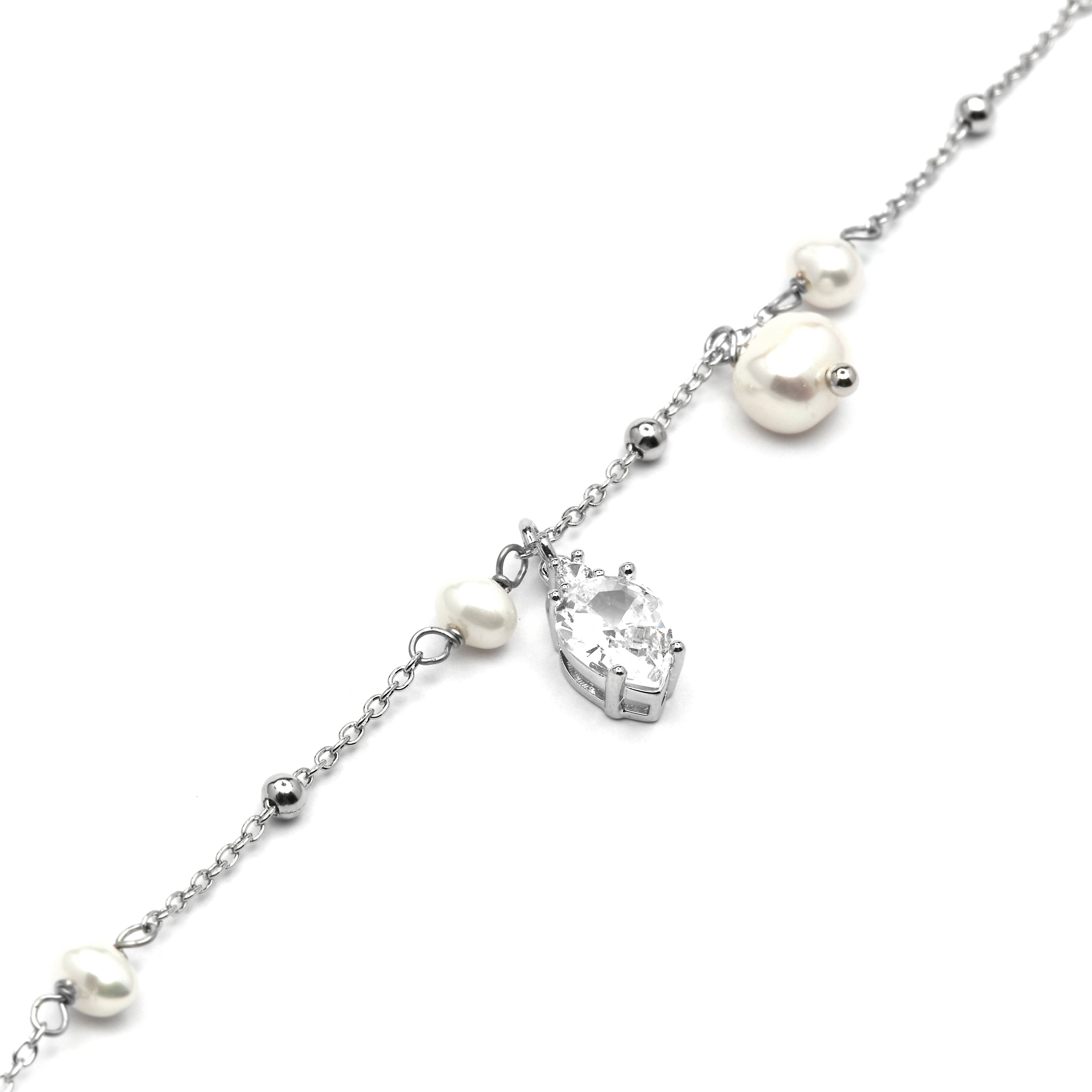Bracciale in Argento Sterling 925 e Zirconia Brillante con finitura rodiata - Lebao