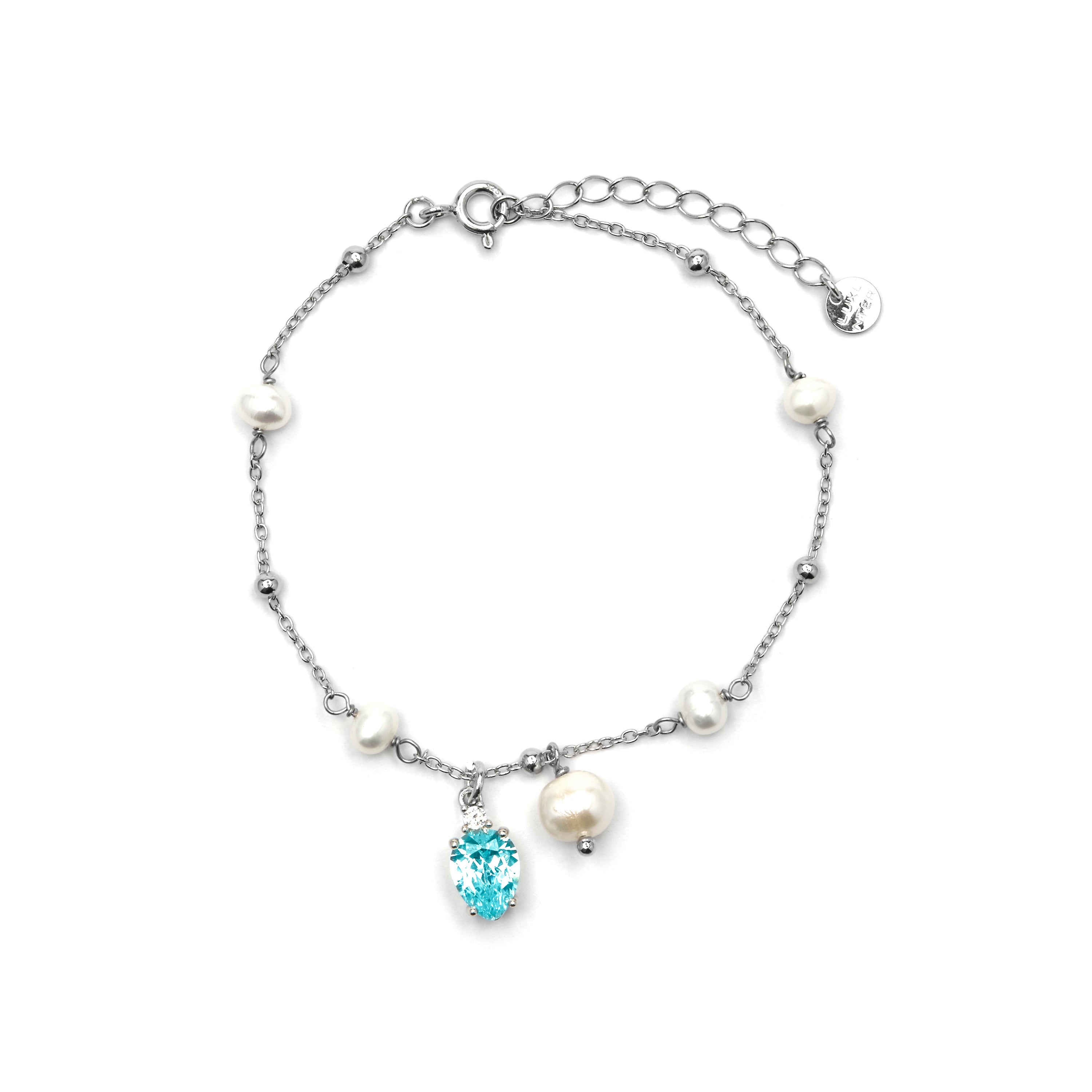 Bracciale in Argento Sterling 925 e Zirconia Brillante con finitura rodiata - Lebao