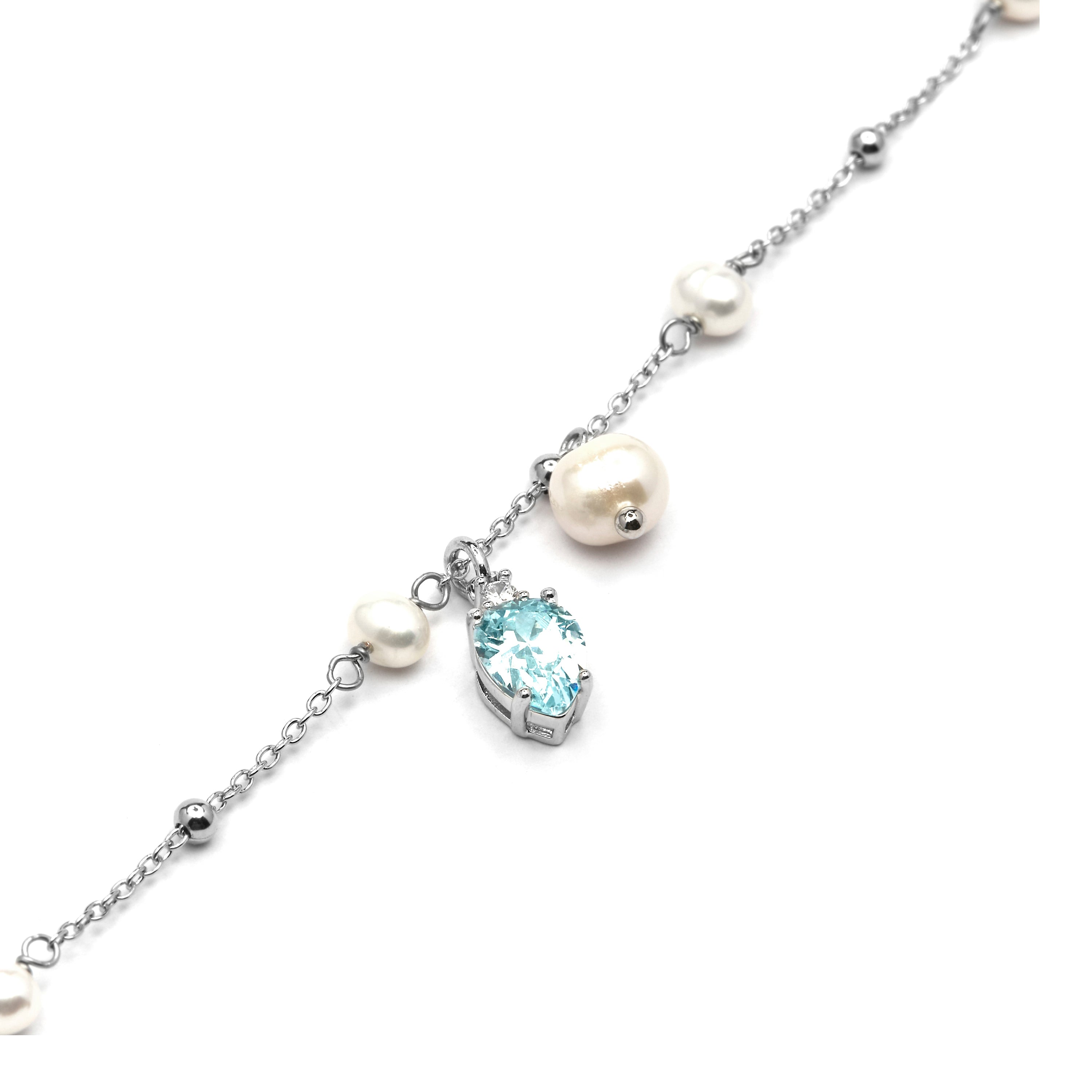Bracciale in Argento Sterling 925 e Zirconia Brillante con finitura rodiata - Lebao