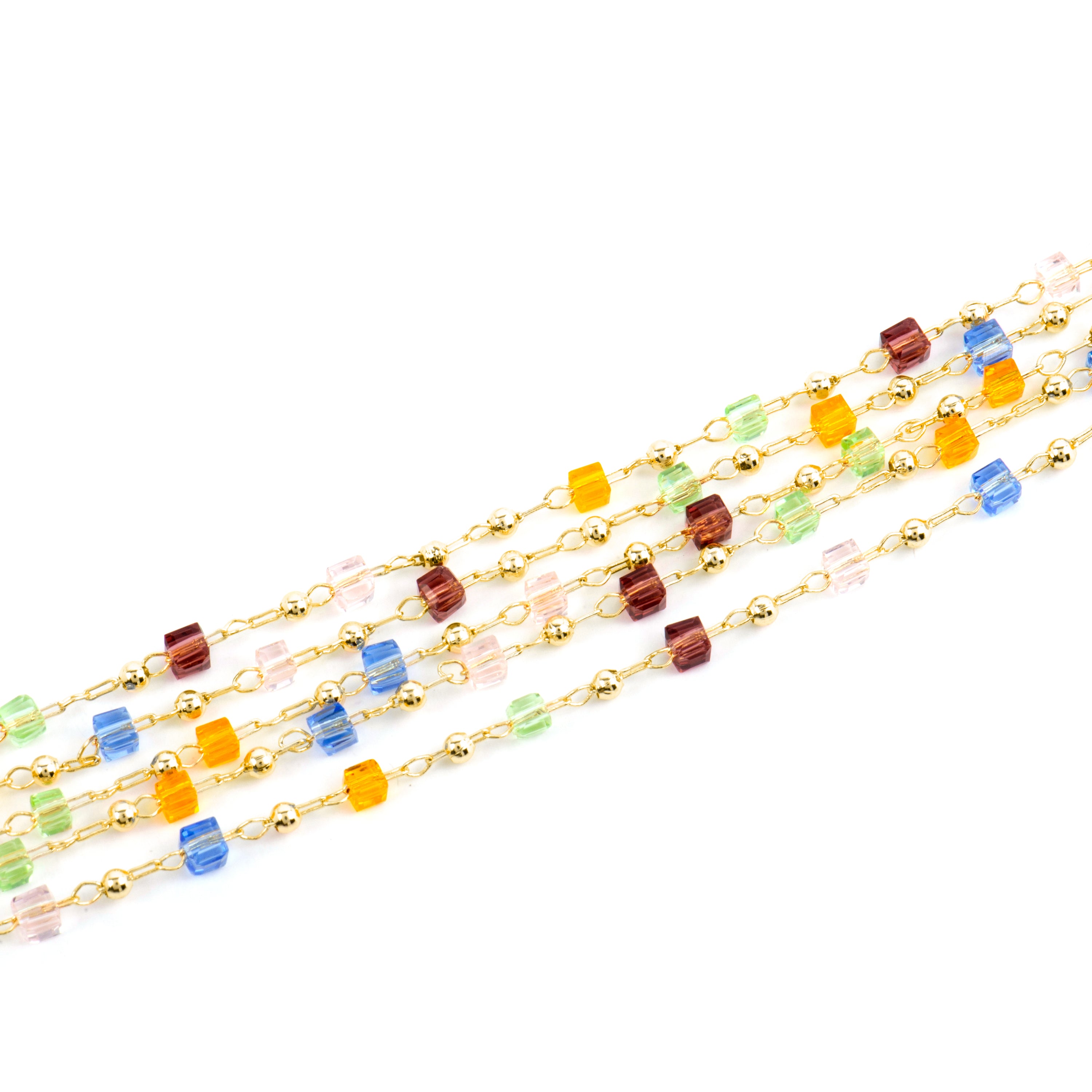 Bracciale in Argento Sterling 925 e Cristallo Multicolore con finitura in oro giallo 18k - Goben