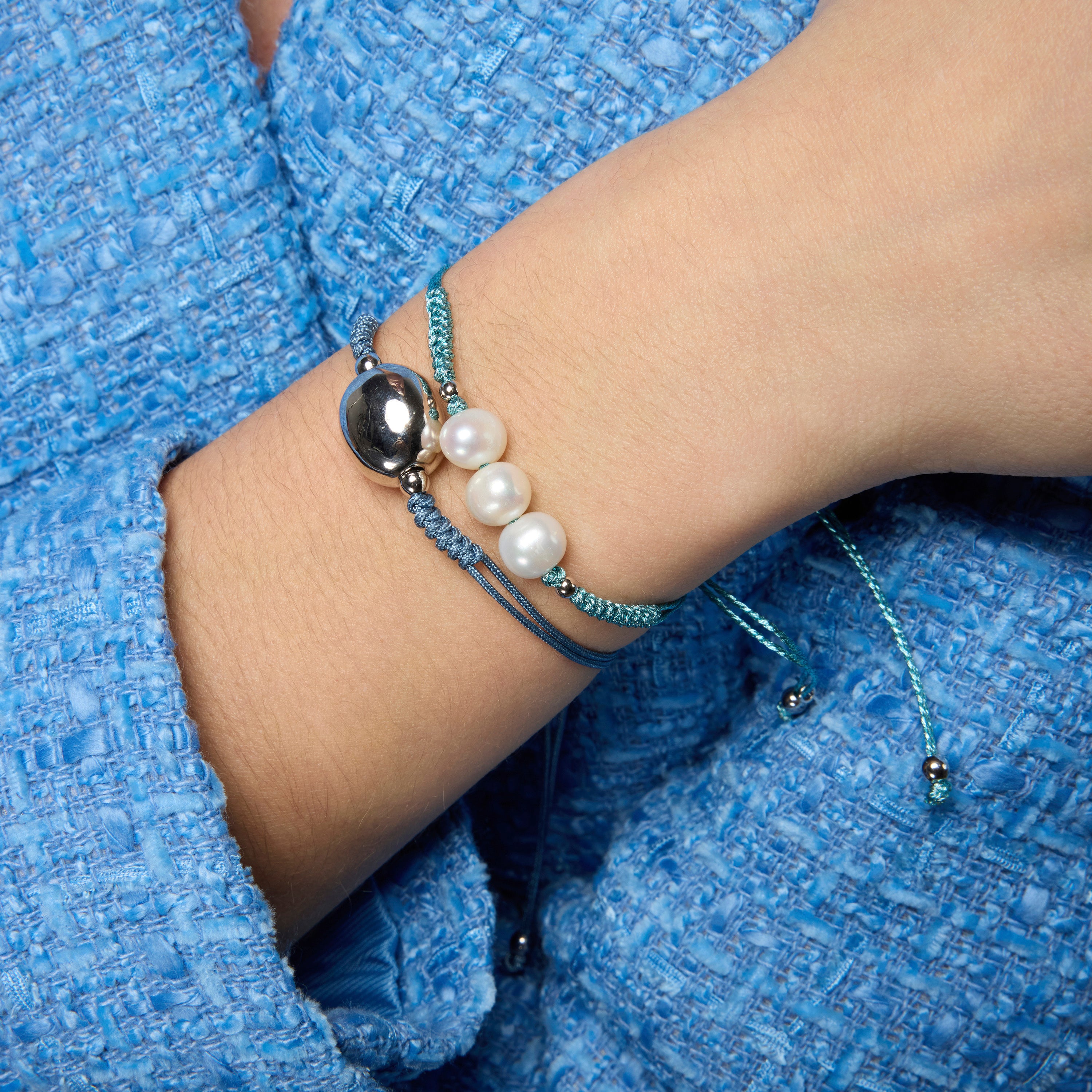 925 Sterling Silver Bracelet with Rhodium Finish - Saina