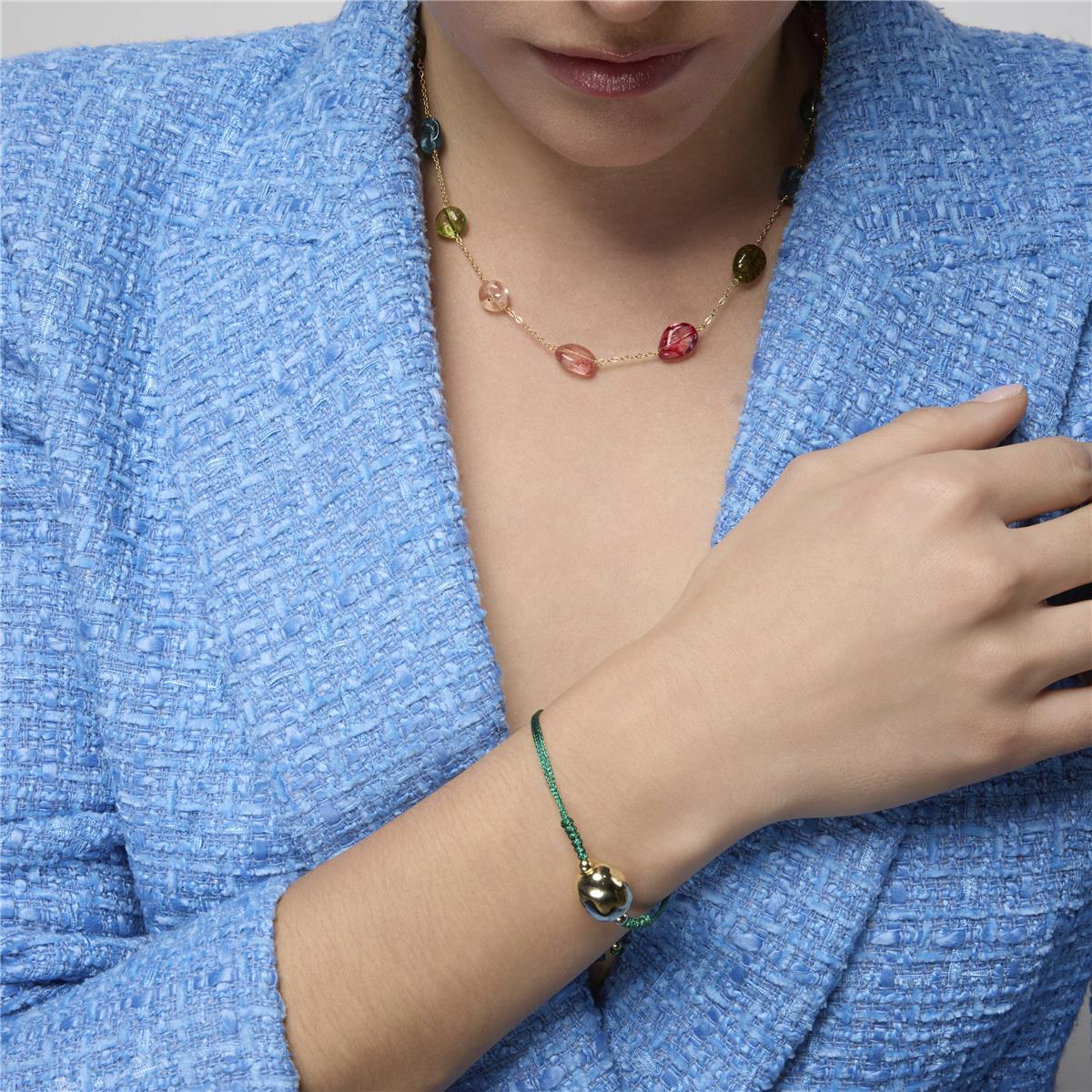 Pulsera de Plata de Ley 925 y Jaspe Rojo acabado rodio - Saina