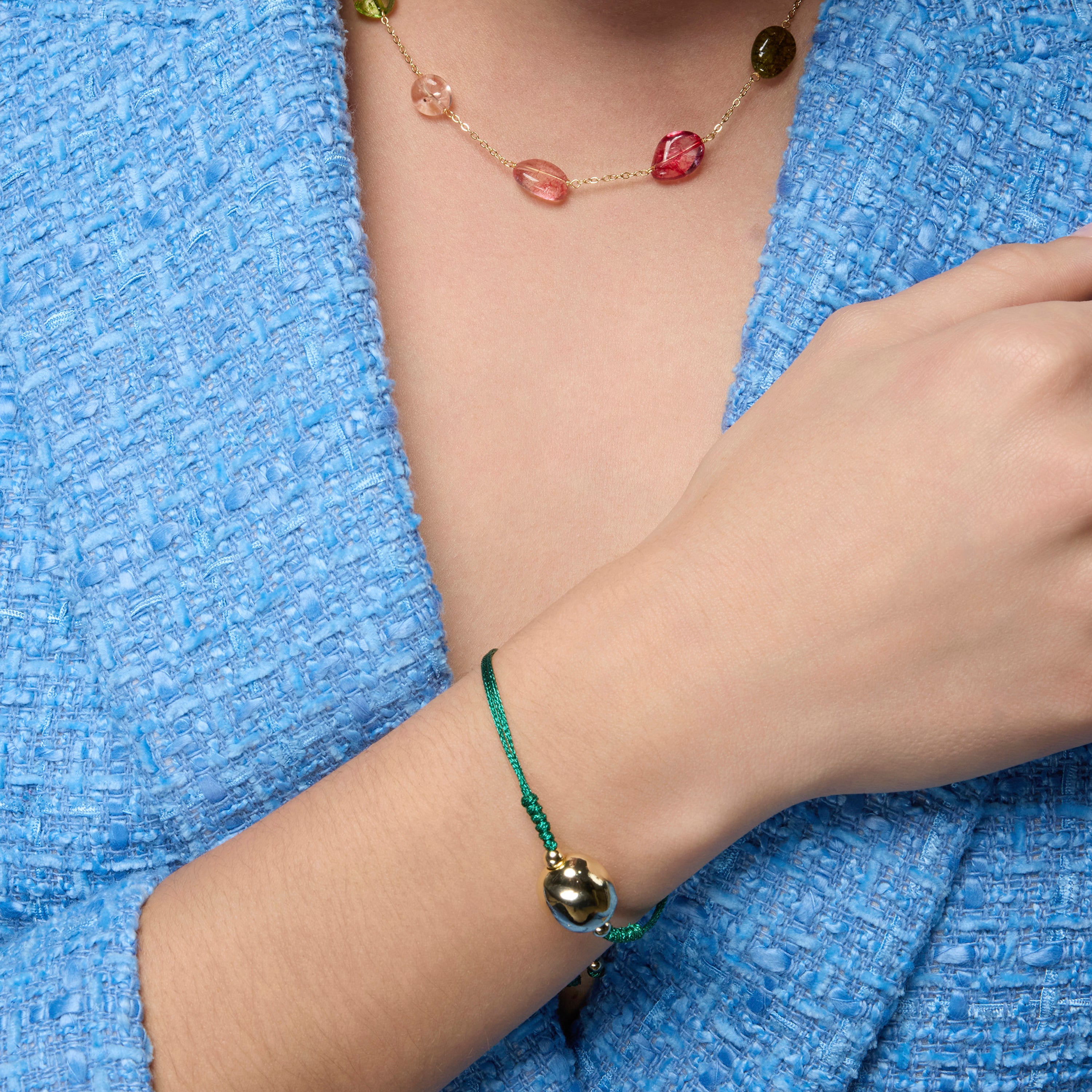 Bracelet en argent sterling 925 et finition or jaune 18k - Saina