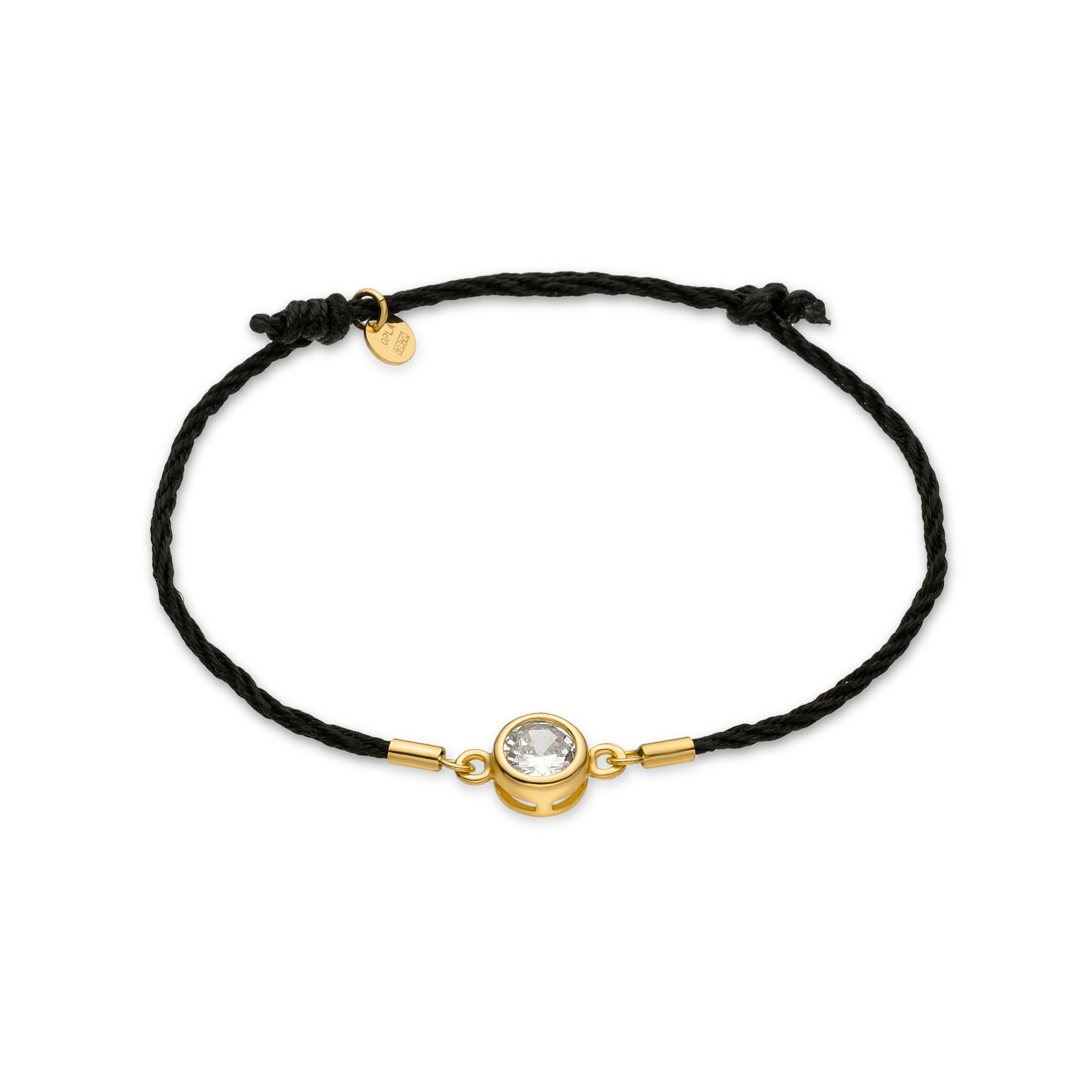 Bracelet en argent sterling 925 et zircon brillant fini en or jaune 18K - Abresh