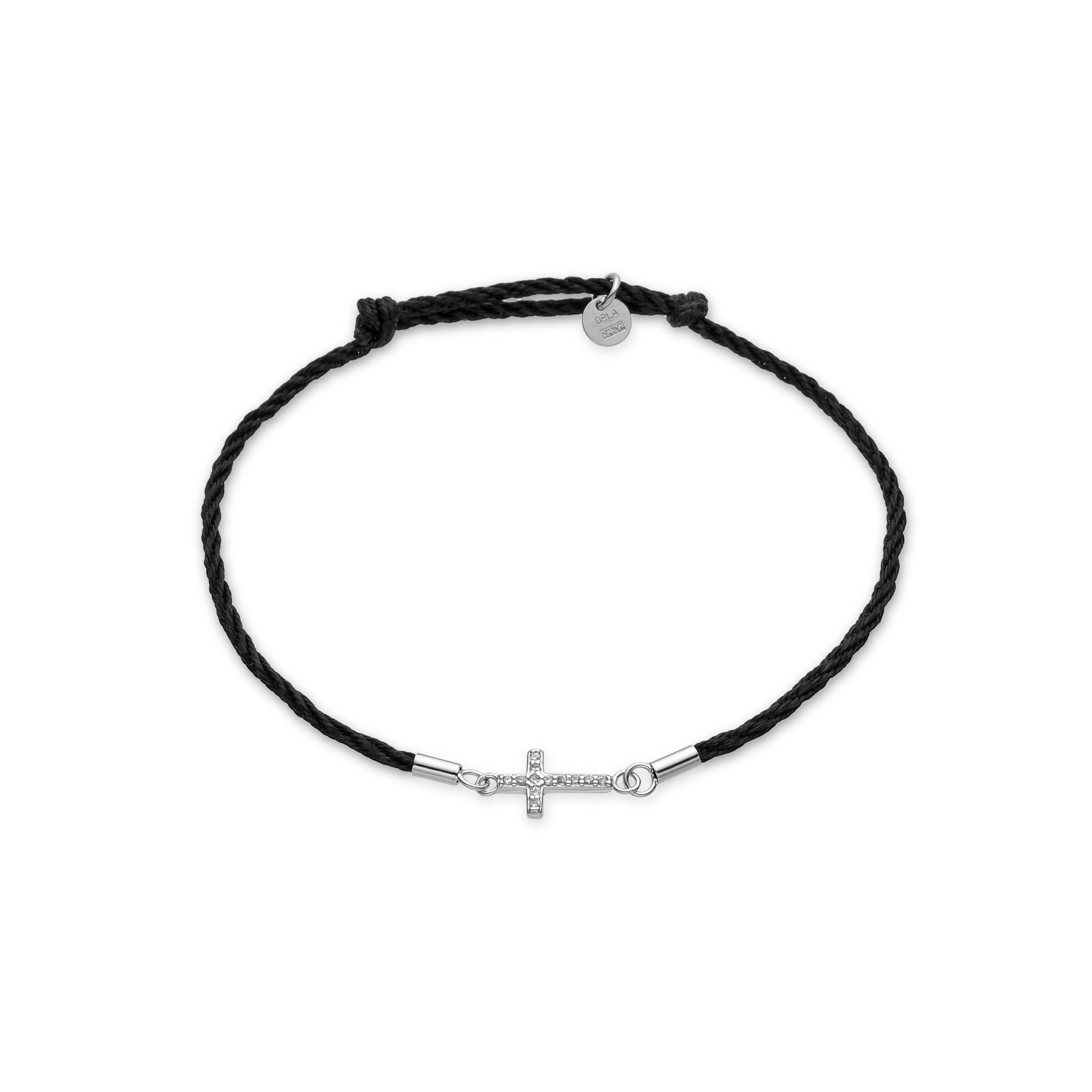 Bracelet en argent sterling 925 et zircon brillant fini en rhodium - Zudis