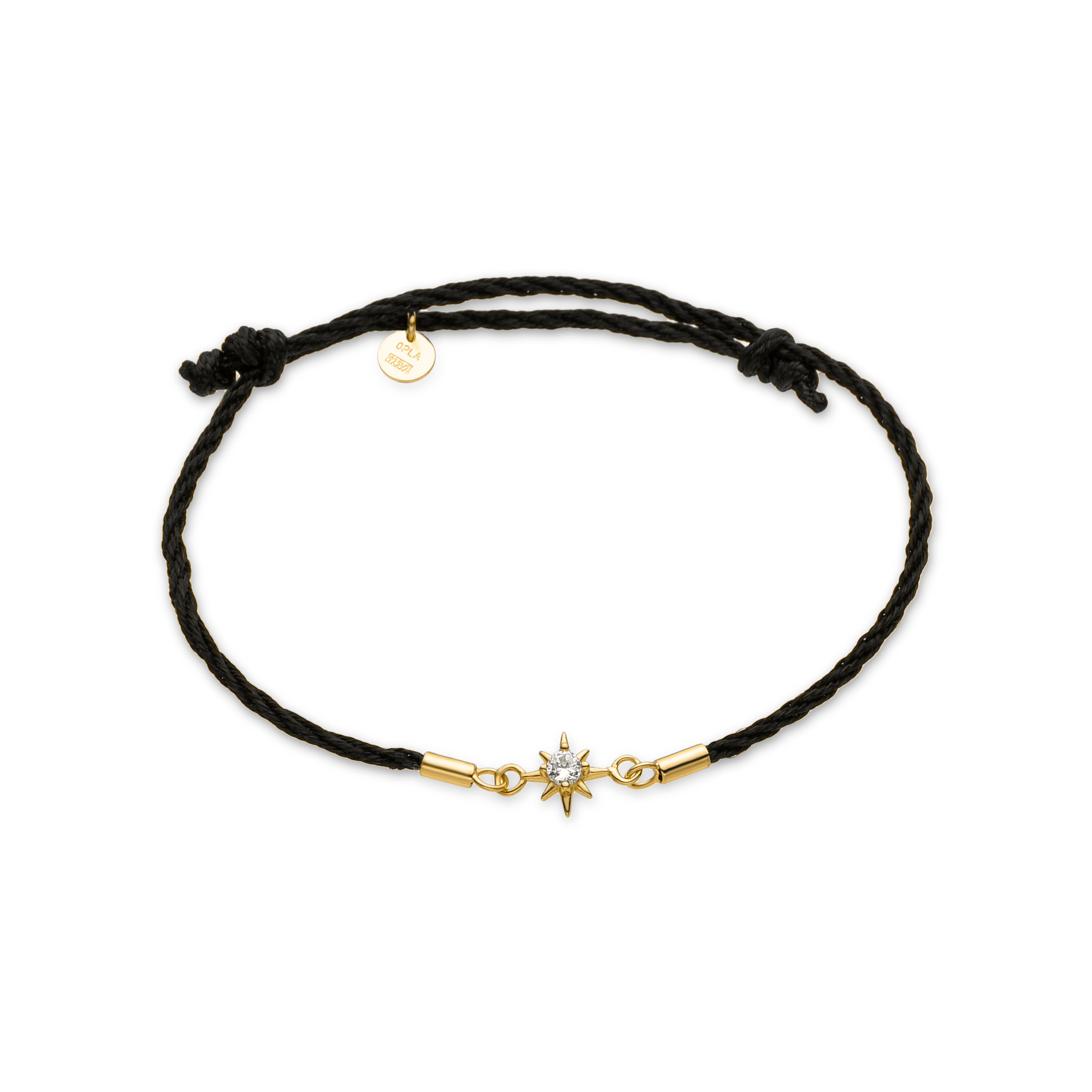 Bracelet en argent sterling 925 et zircon brillant fini en or jaune 18K - Sadril