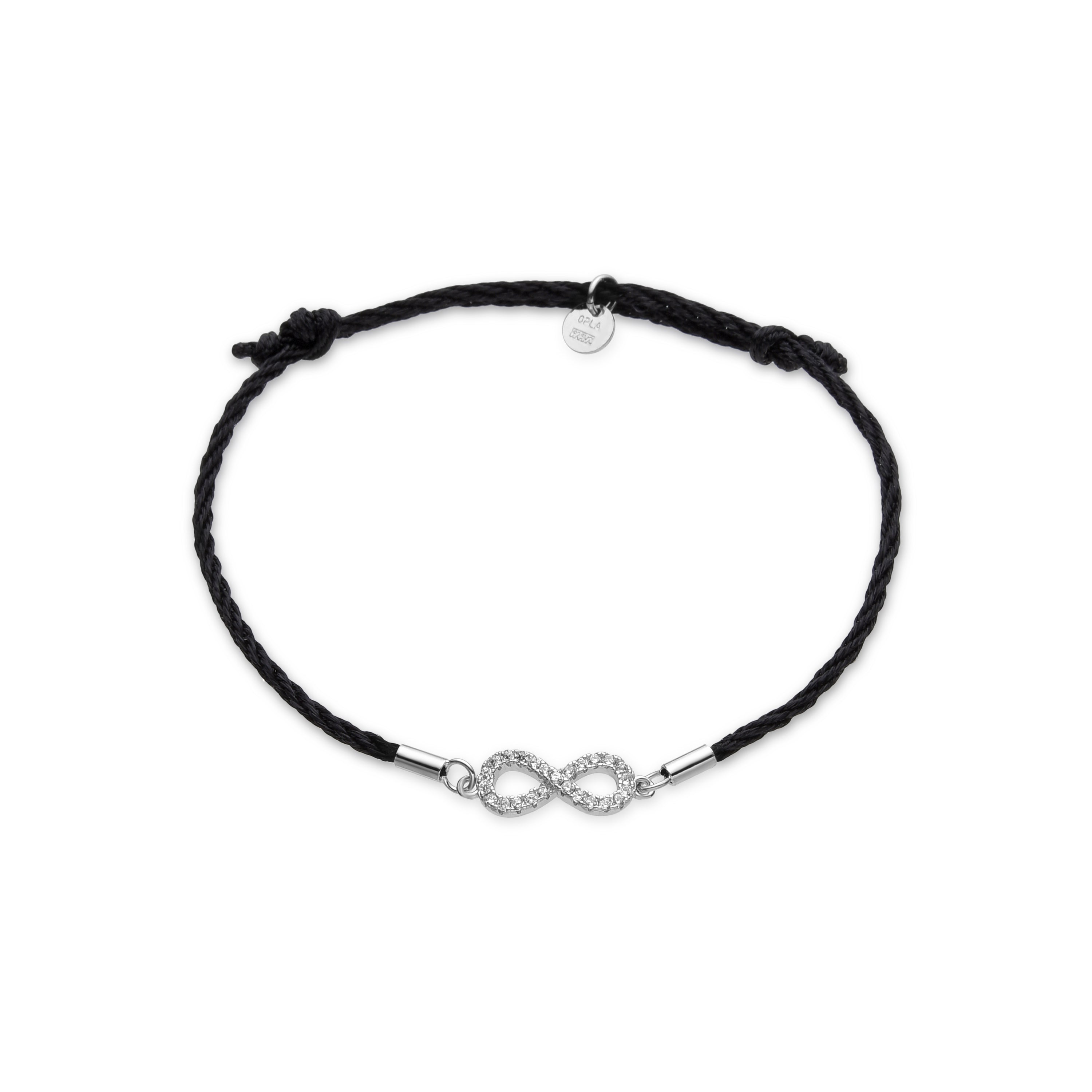 925 Sterling Silver Bracelet with Brilliant Zirconia finished in Rhodium - Ganvi