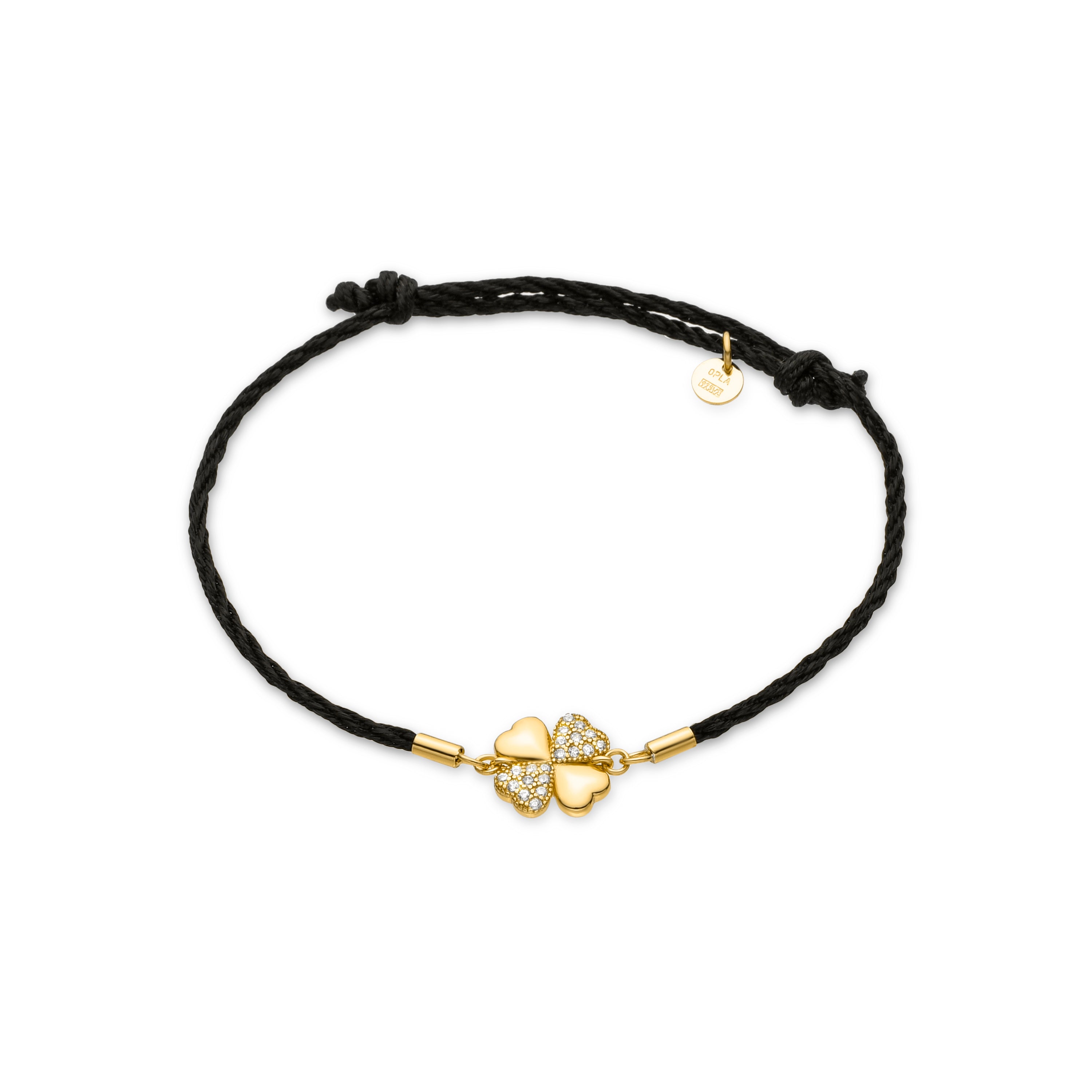 925er Sterling Silberarmband mit glänzenden Zirkonia, vergoldet mit 18K Gelbgold - Umsa