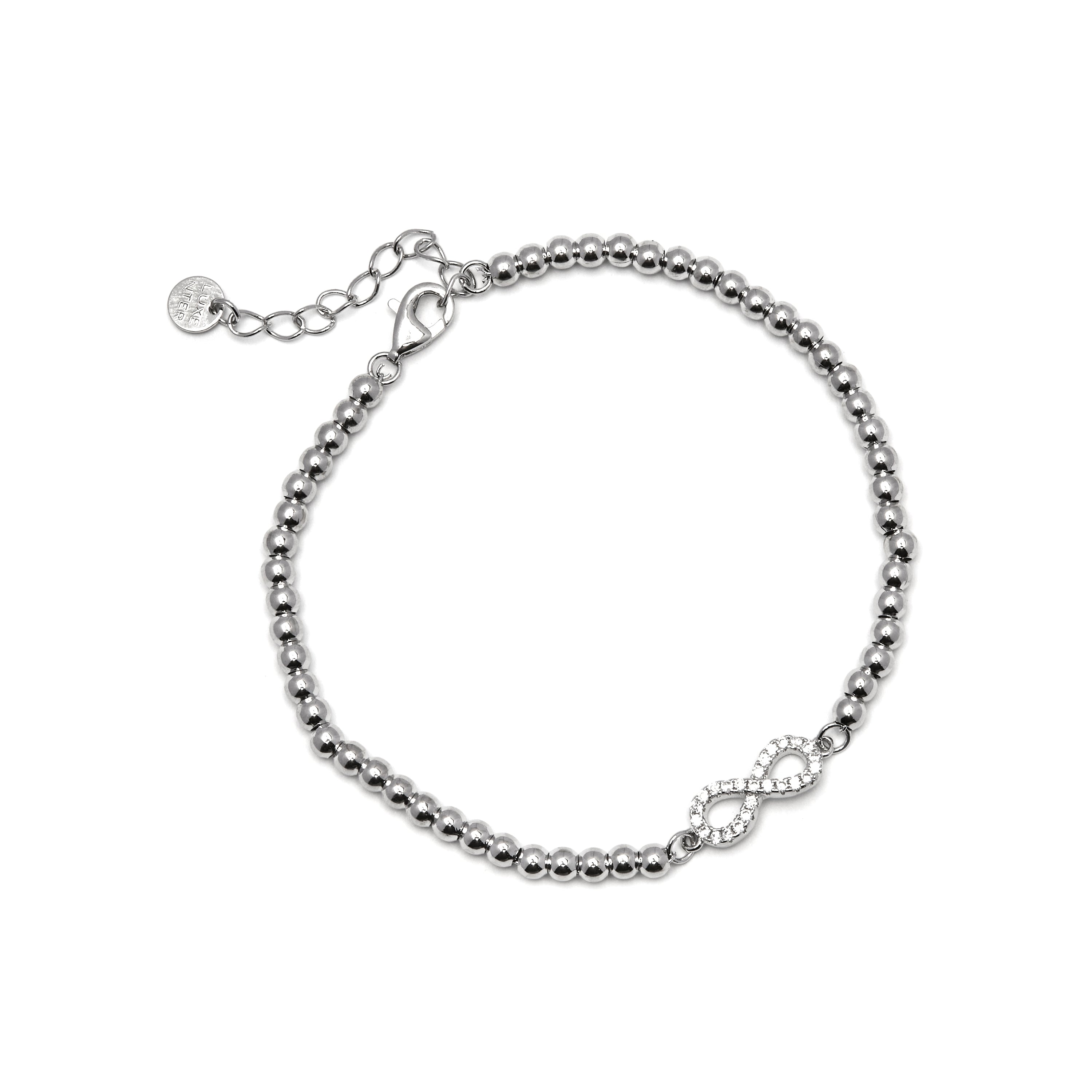 Pulseira de Prata de Lei 925 e Zircónia Brilhante com acabamento em ródio - Krom