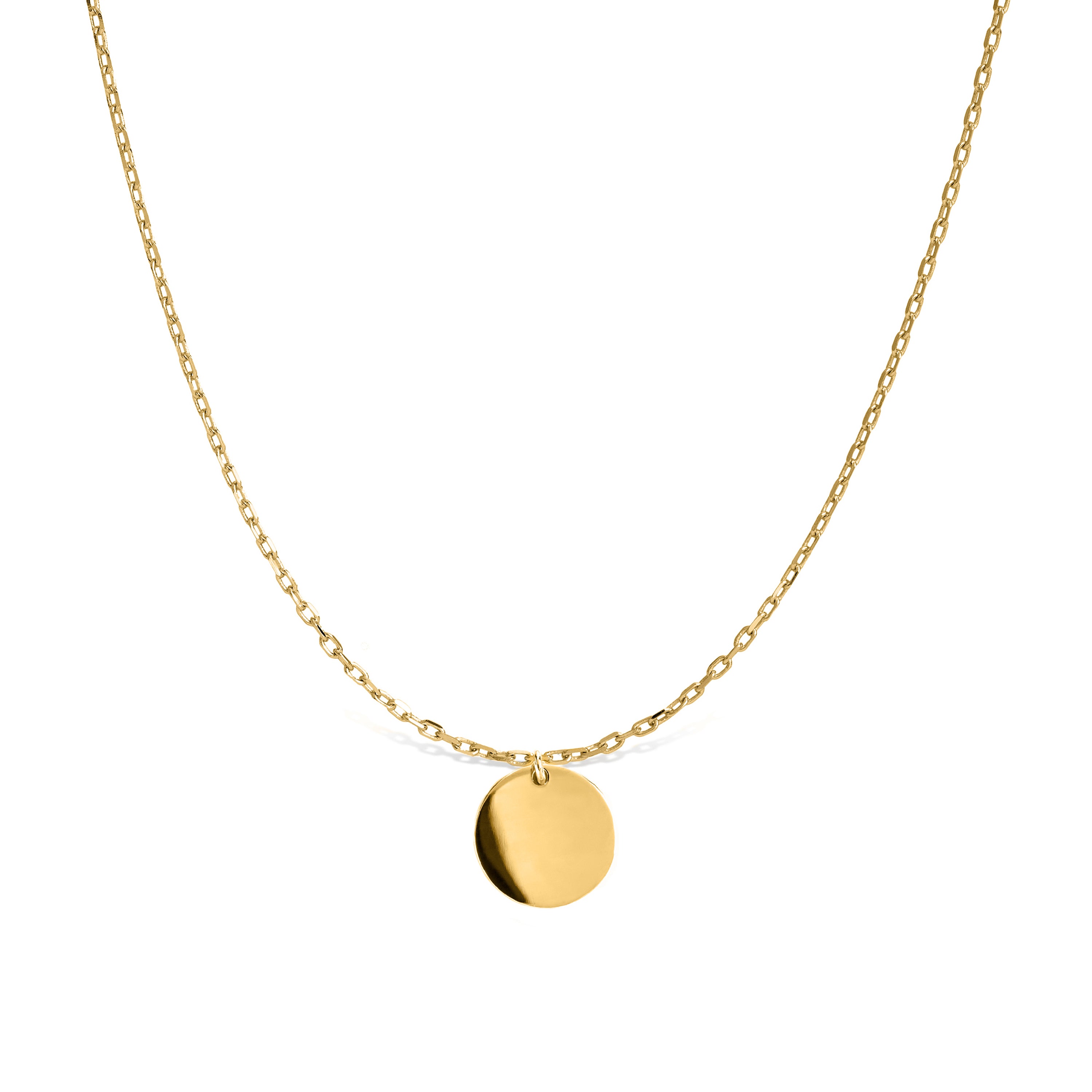Chaîne forcée de 42cm en argent sterling 925 finition or jaune 18k - Forcée