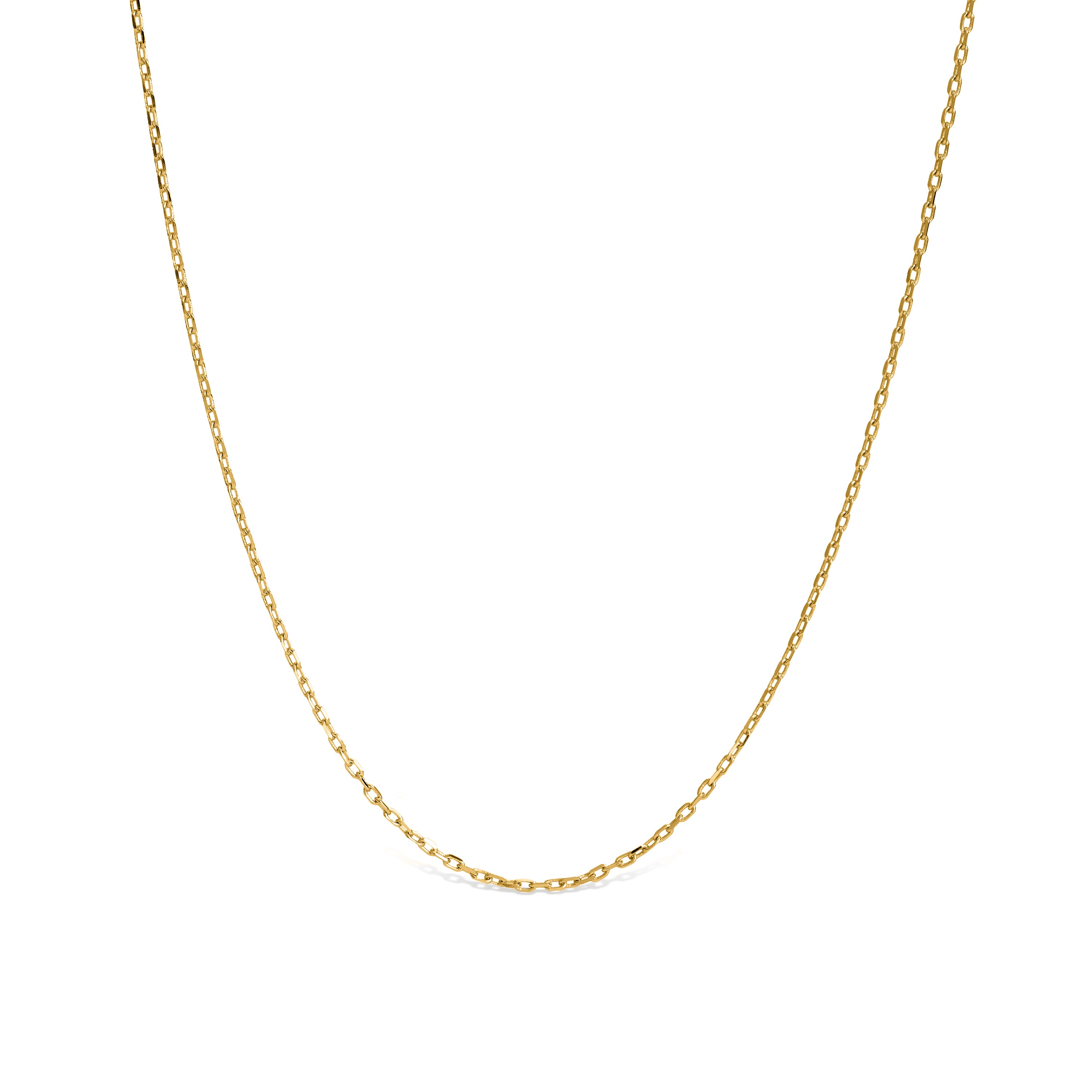 Cadena forzada de 40cm de Plata de Ley 925 acabado oro amarillo 18k - Luxenter